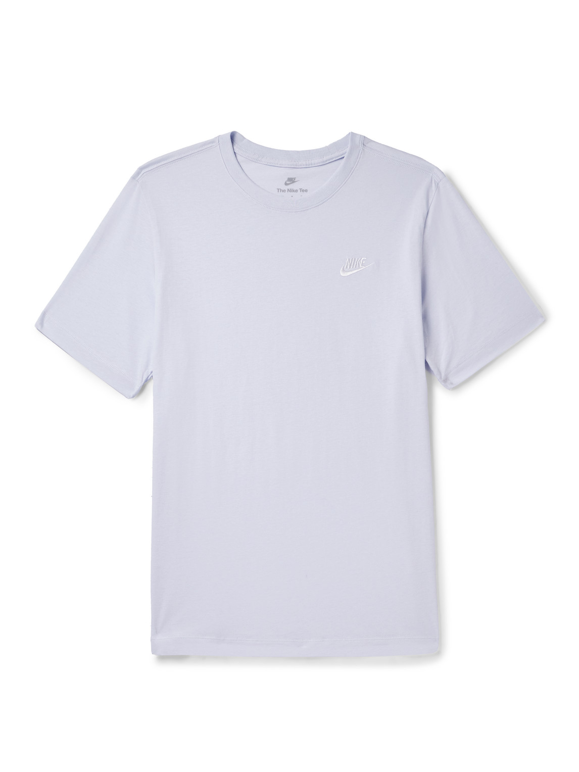 Nike Nsw Logo-embroidered Cotton-jersey T-shirt In Purple