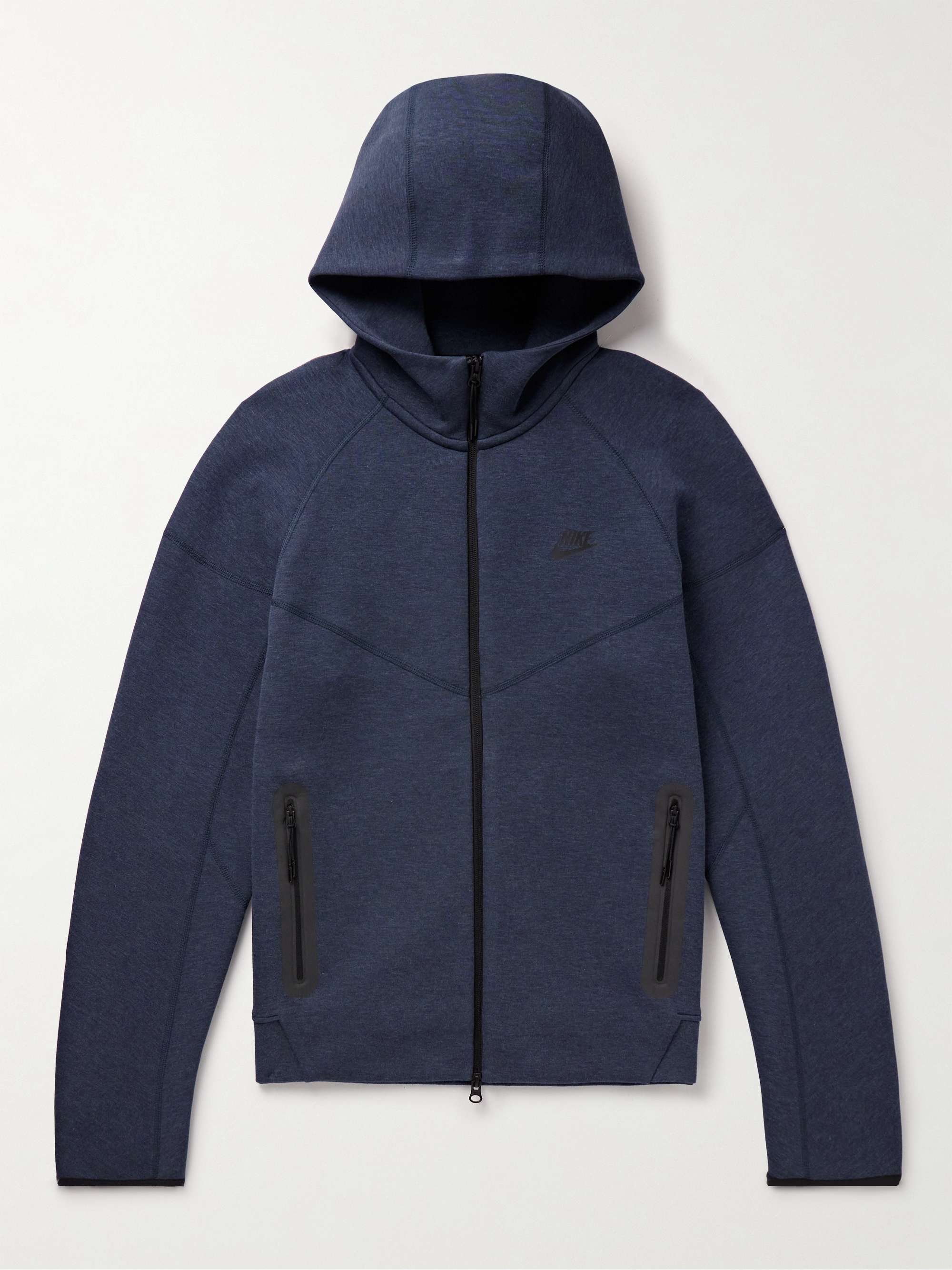 Logo-Print Cotton-Blend Tech Fleece Zip-Up Hoodie