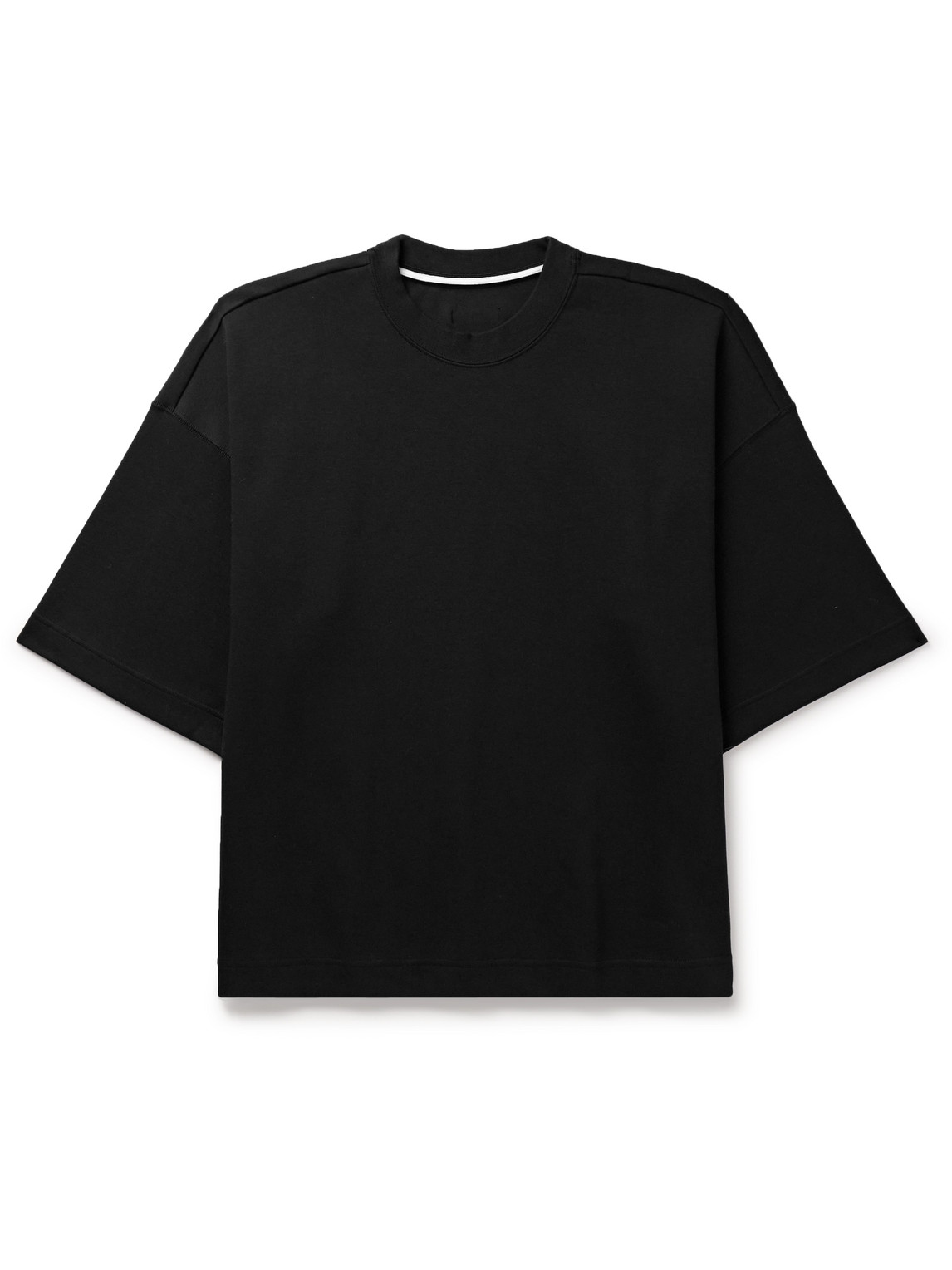 Nike Sportswear Cotton-blend Tech Fleece T-shirt In Black