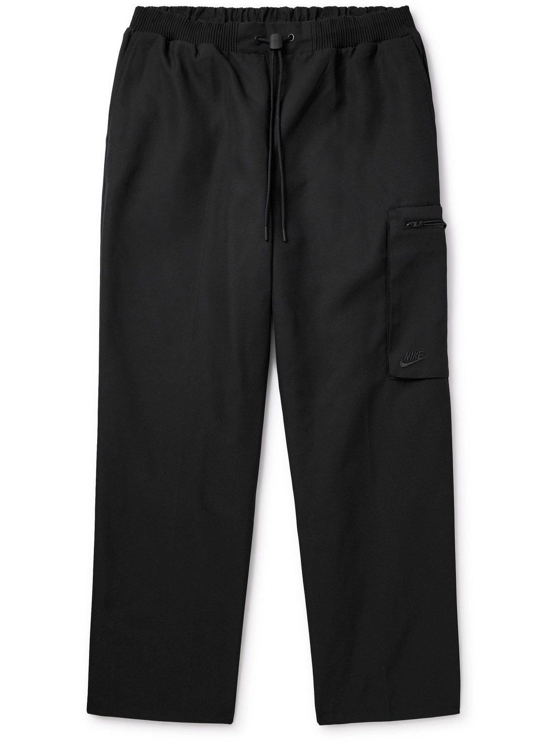 Nike Sportswear Tech Pack Straight-leg Drill Trousers In Black
