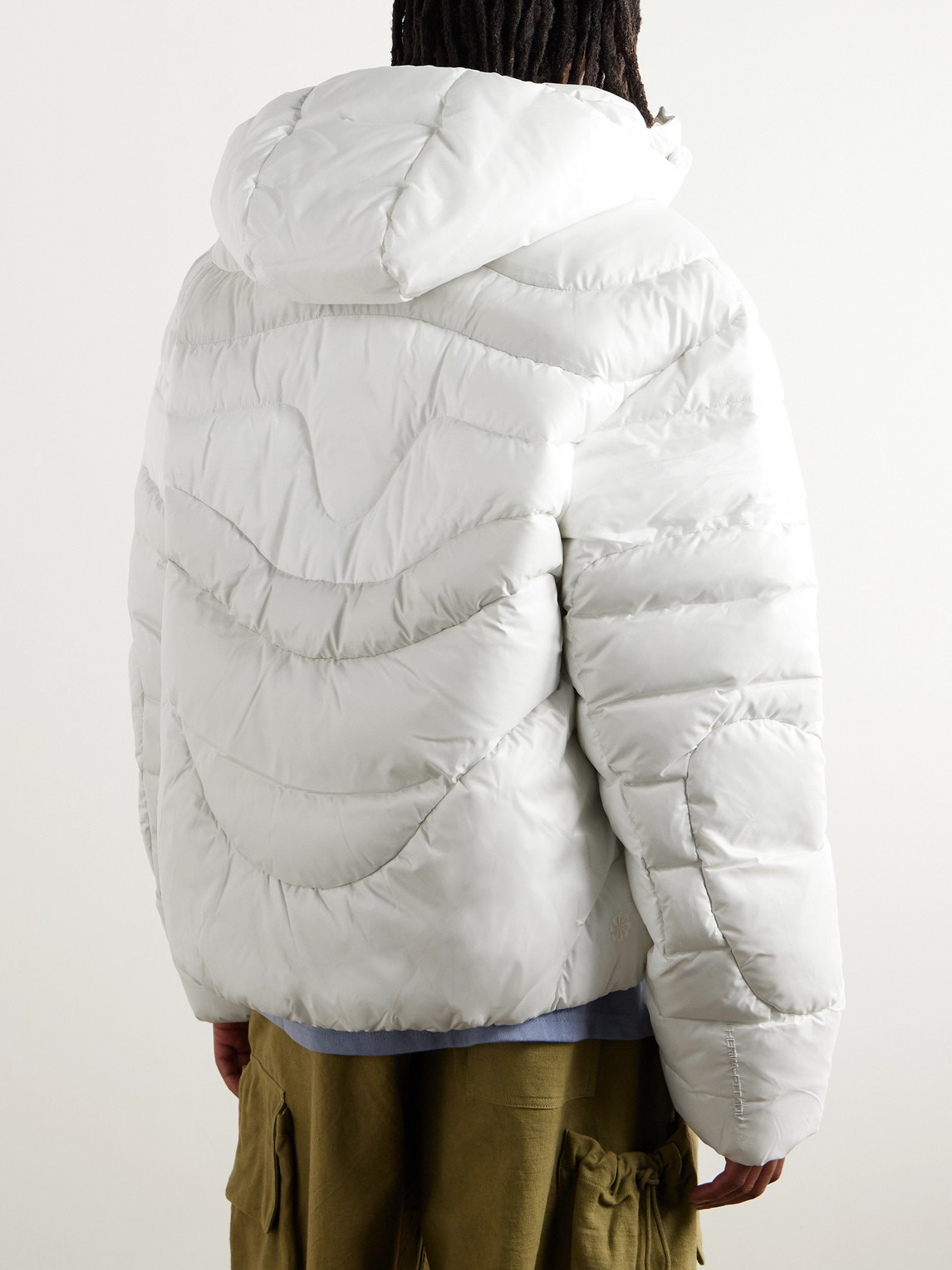 Shop Nike Sportswear Tech Pack Oversized Quilted Padded Shell Hooded Jacket In White