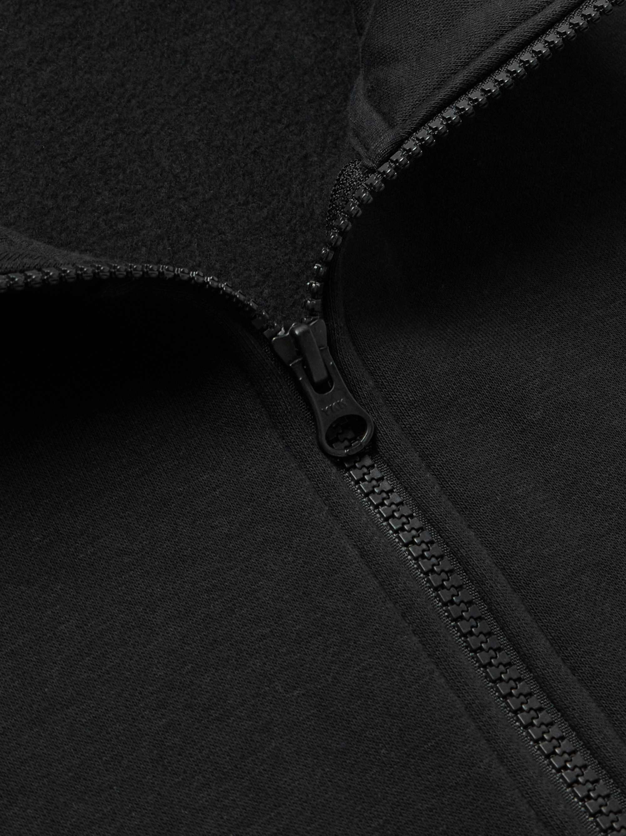 NIKE Logo-Embroidered Cotton-Blend Jersey Half-Zip Sweatshirt