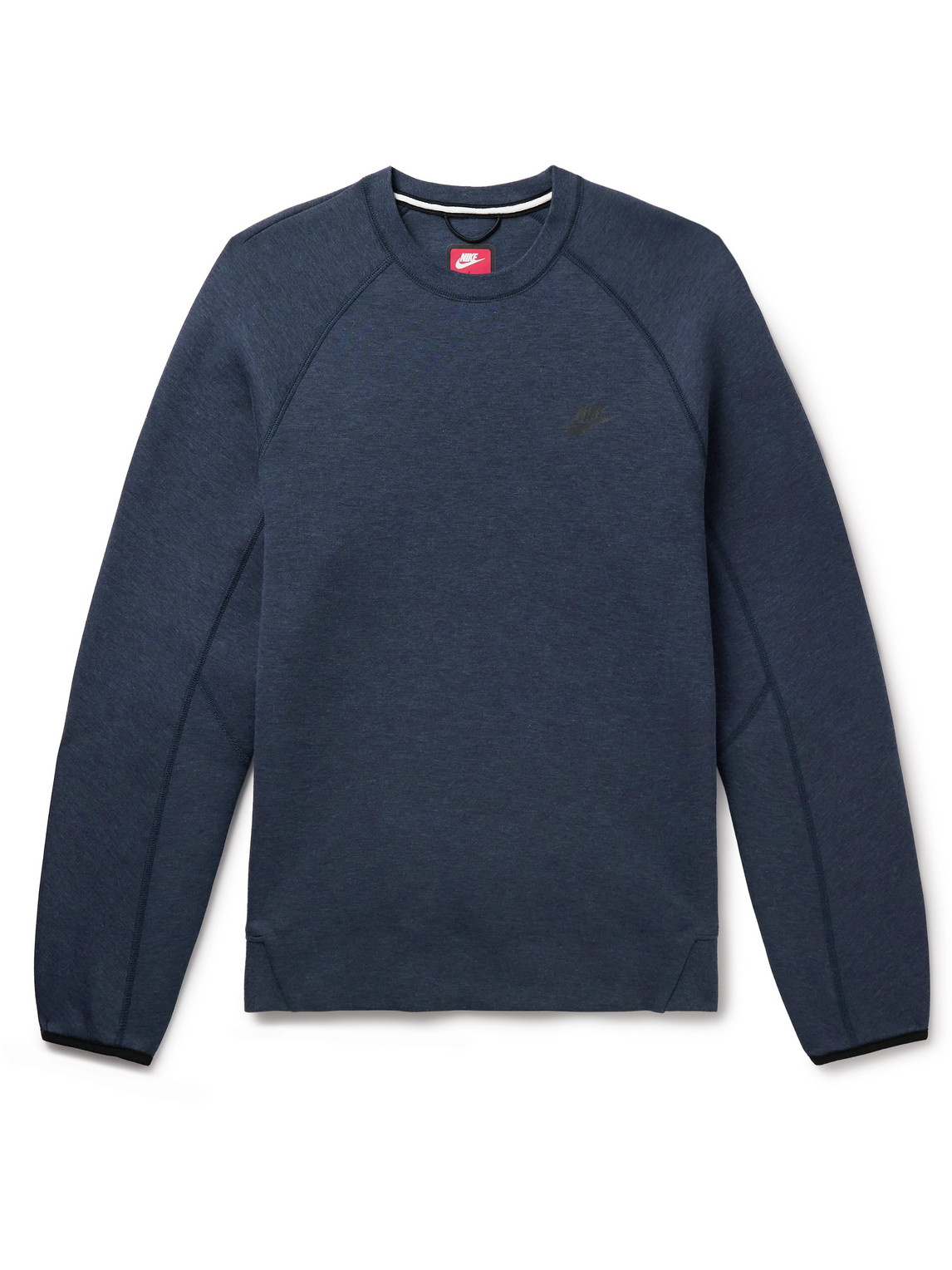 Nike Logo-print Cotton-blend Tech Fleece Sweatshirt In Blue