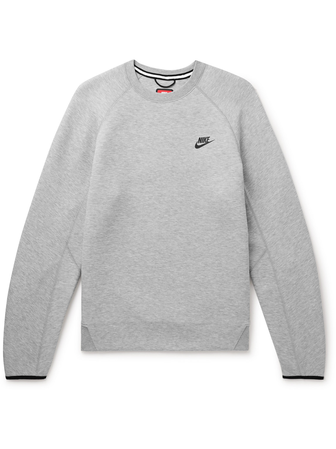 Nike Logo-print Cotton-blend Tech Fleece Sweatshirt In Gray