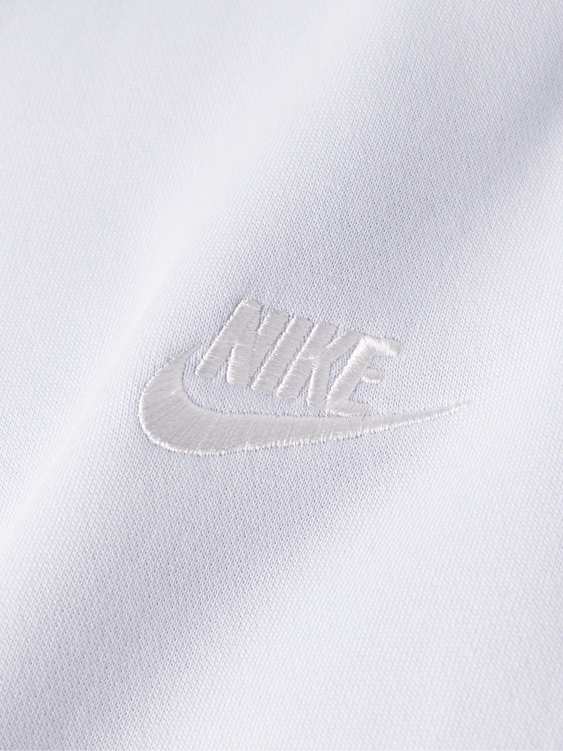 Shop Nike Sportswear Club Tapered Logo-embroidered Cotton-blend Jersey Sweatpants In Gray