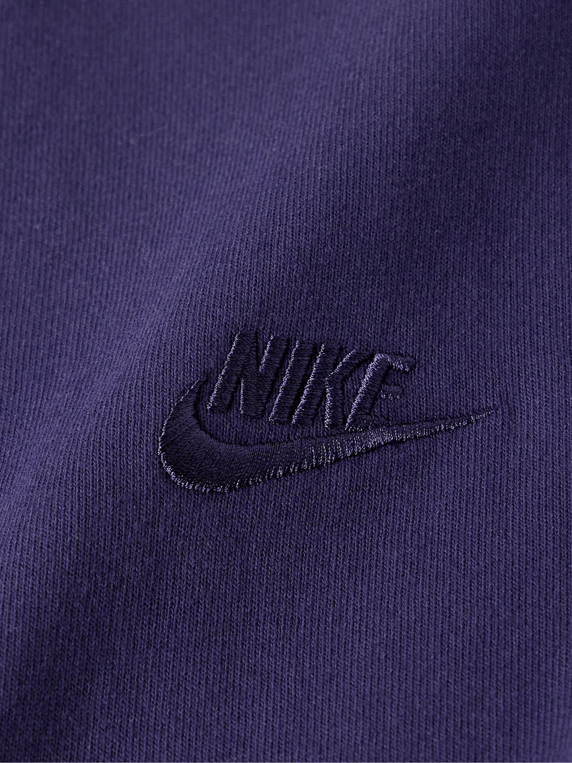Shop Nike Sportswear Premium Essentials Logo-embroidered Cotton-jersey T-shirt In Purple