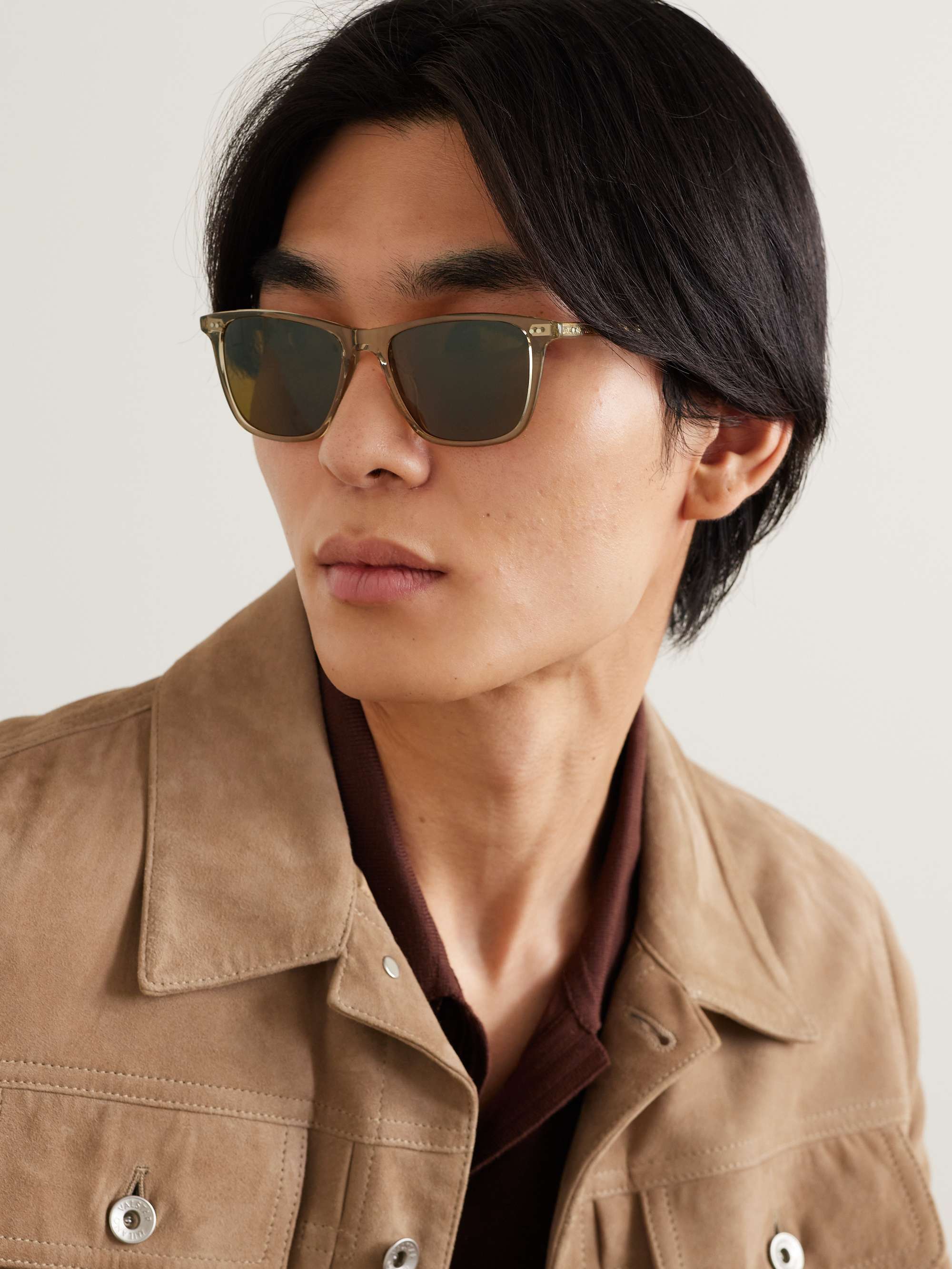 GARRETT LEIGHT CALIFORNIA OPTICAL Hayes Sun SquareFrame Acetate Sunglasses for Men MR PORTER