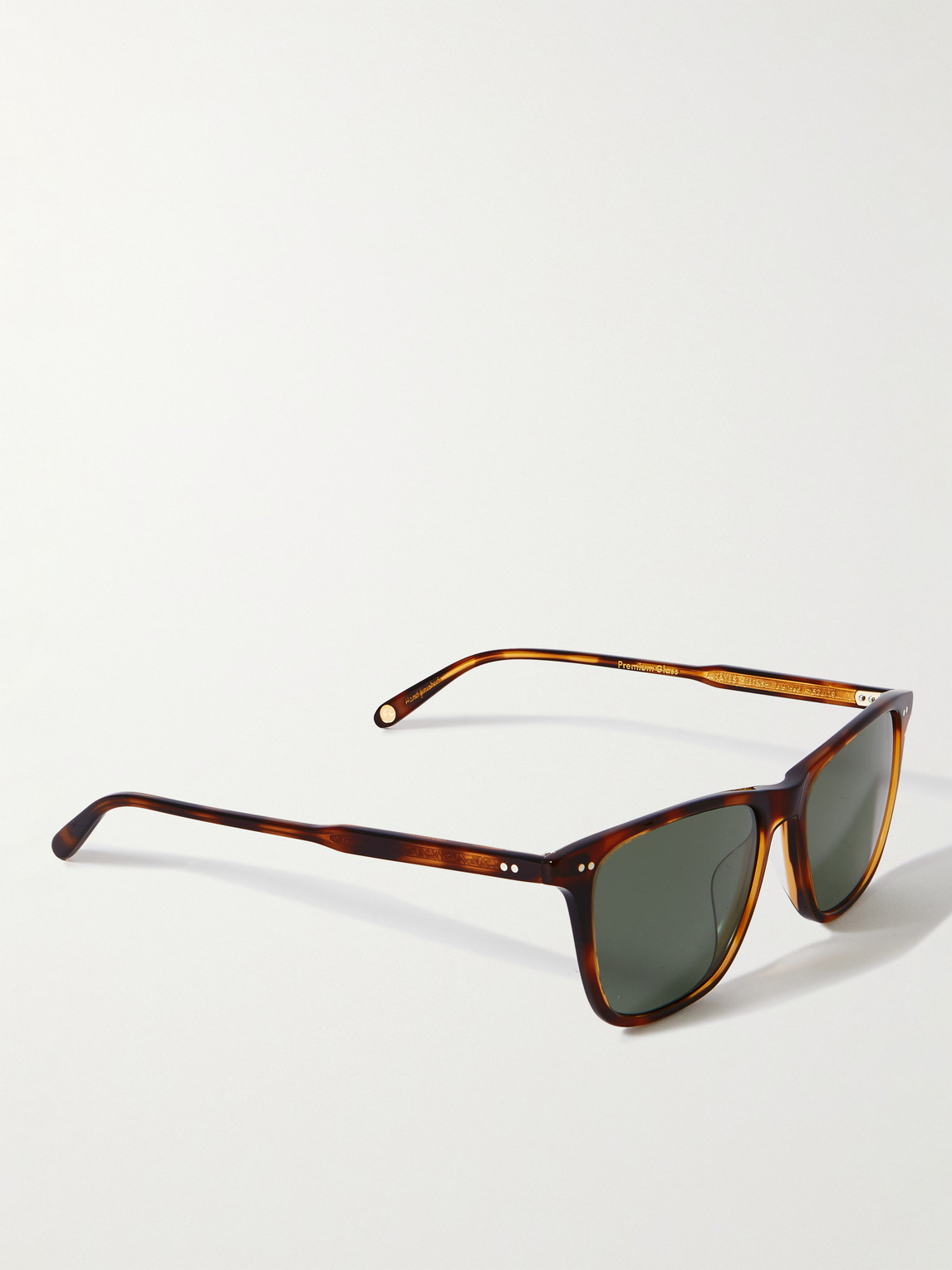 Shop Garrett Leight California Optical Hayes Sun Square-frame Tortoiseshell Sunglasses