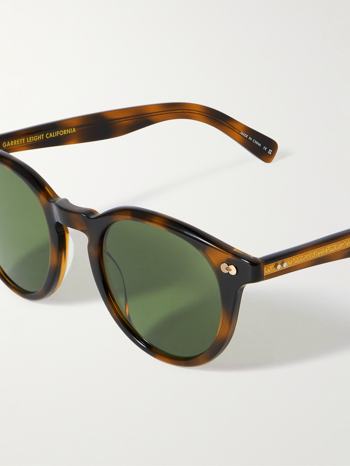Shop Garrett Leight California Optical Clune X Round-frame Tortoiseshell Acetate Sunglasses