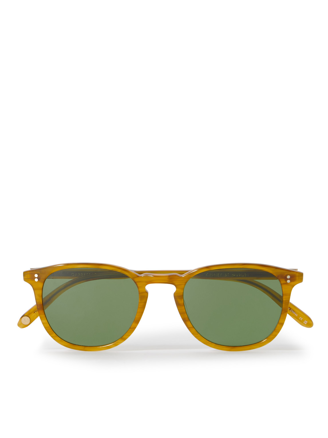 Garrett Leight California Optical Kinney Round-frame Acetate Sunglasses In Yellow