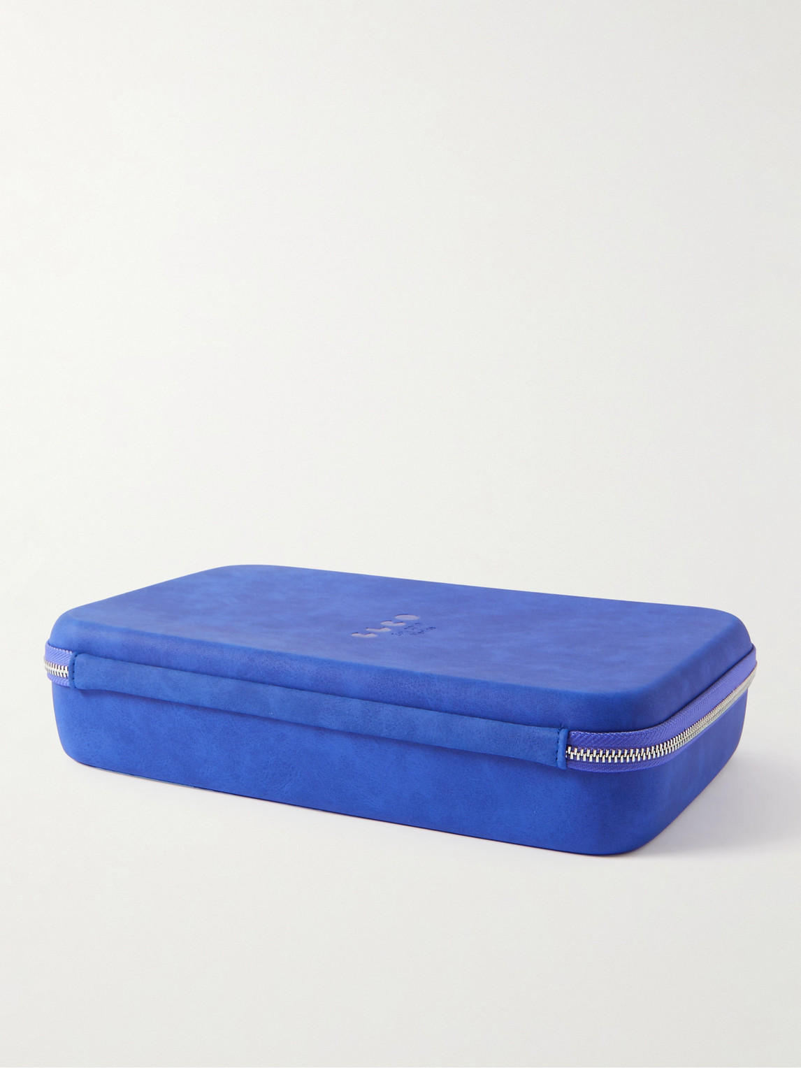 Shop Garrett Leight California Optical Logo-embossed Printed Faux Leather Collector's Case In Blue