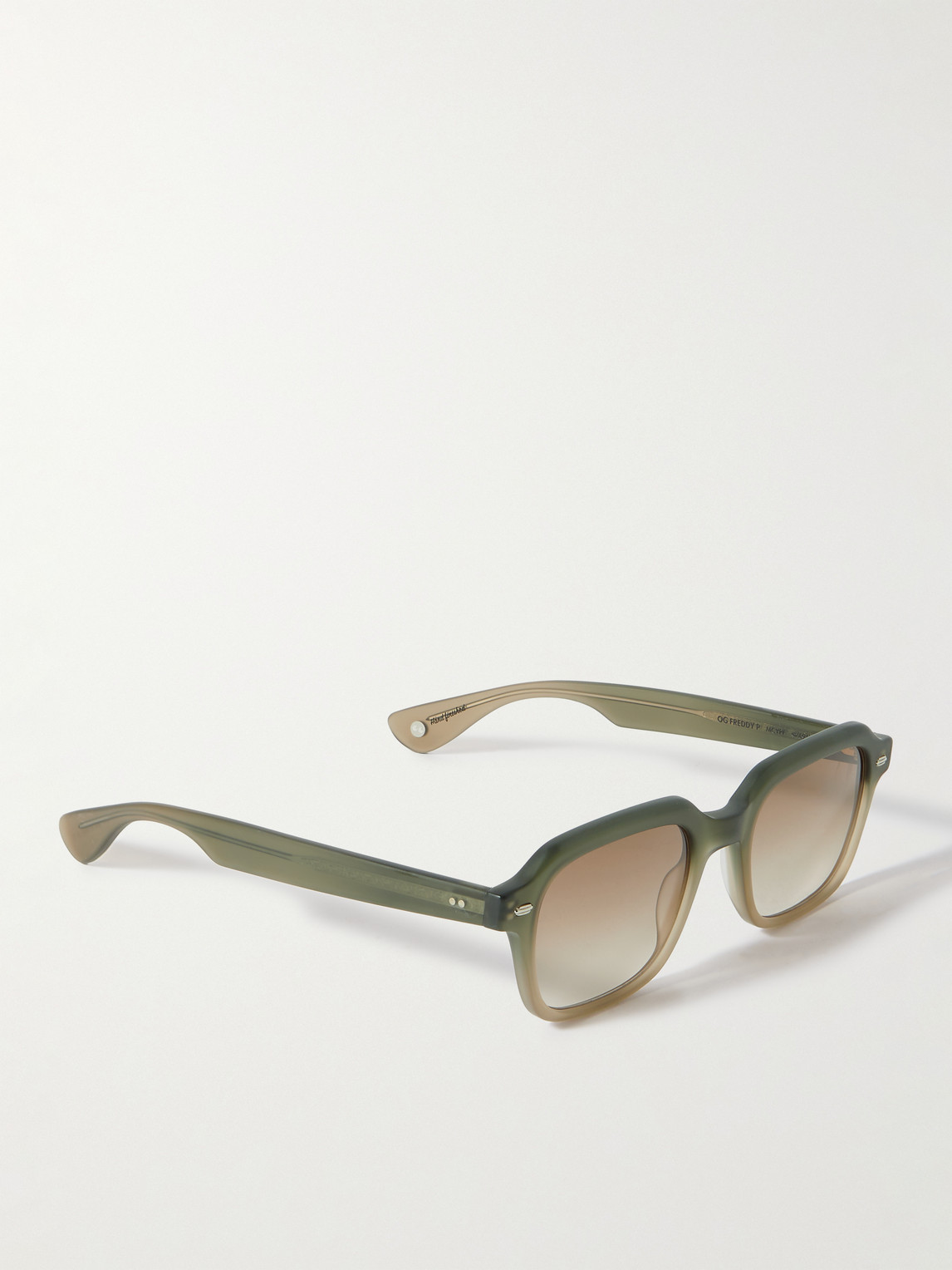 Shop Garrett Leight California Optical Og Freddy P Sun Square-frame Acetate Sunglasses In Green