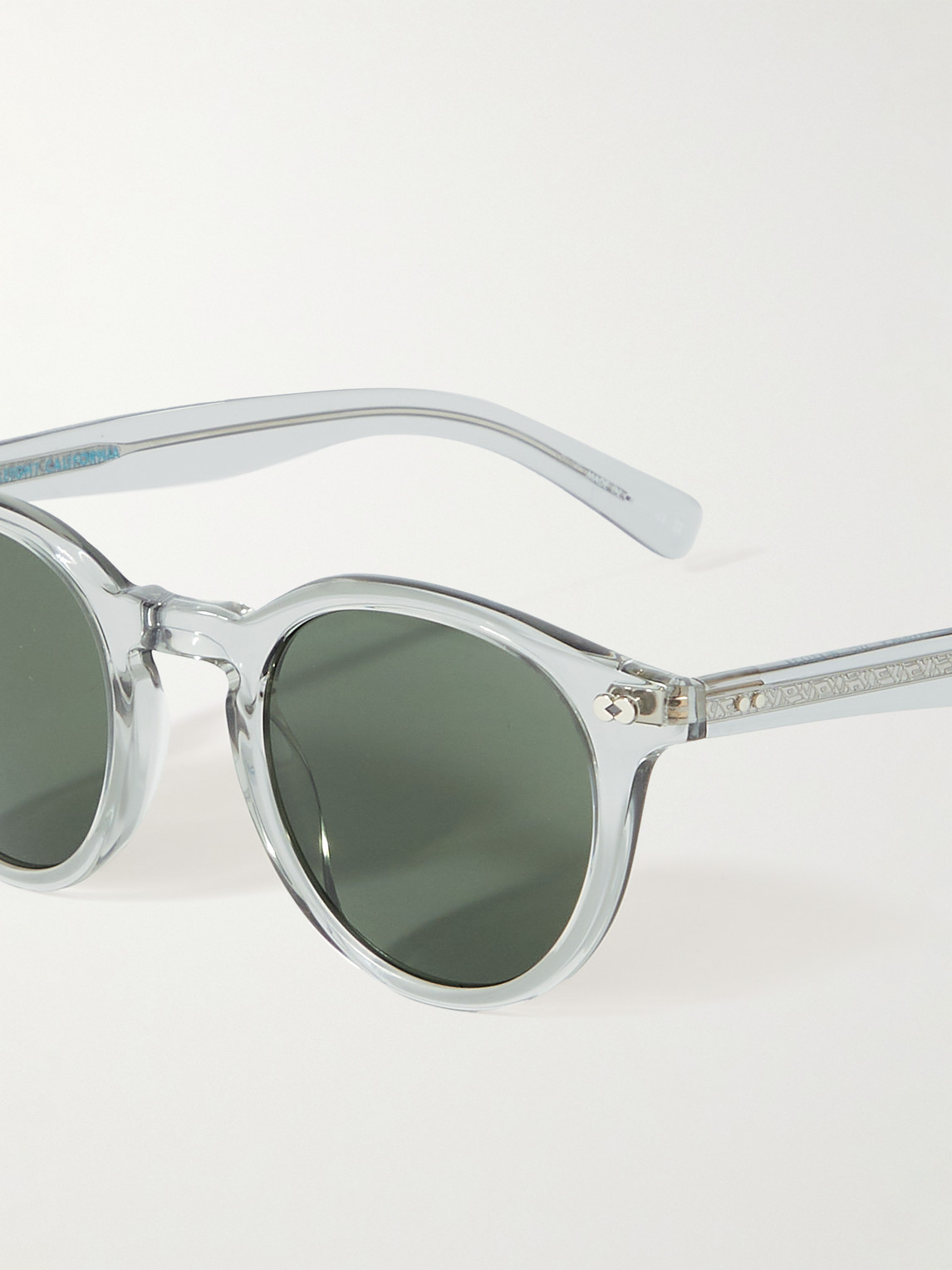 Shop Garrett Leight California Optical Clune X Round-frame Acetate Sunglasses In Gray