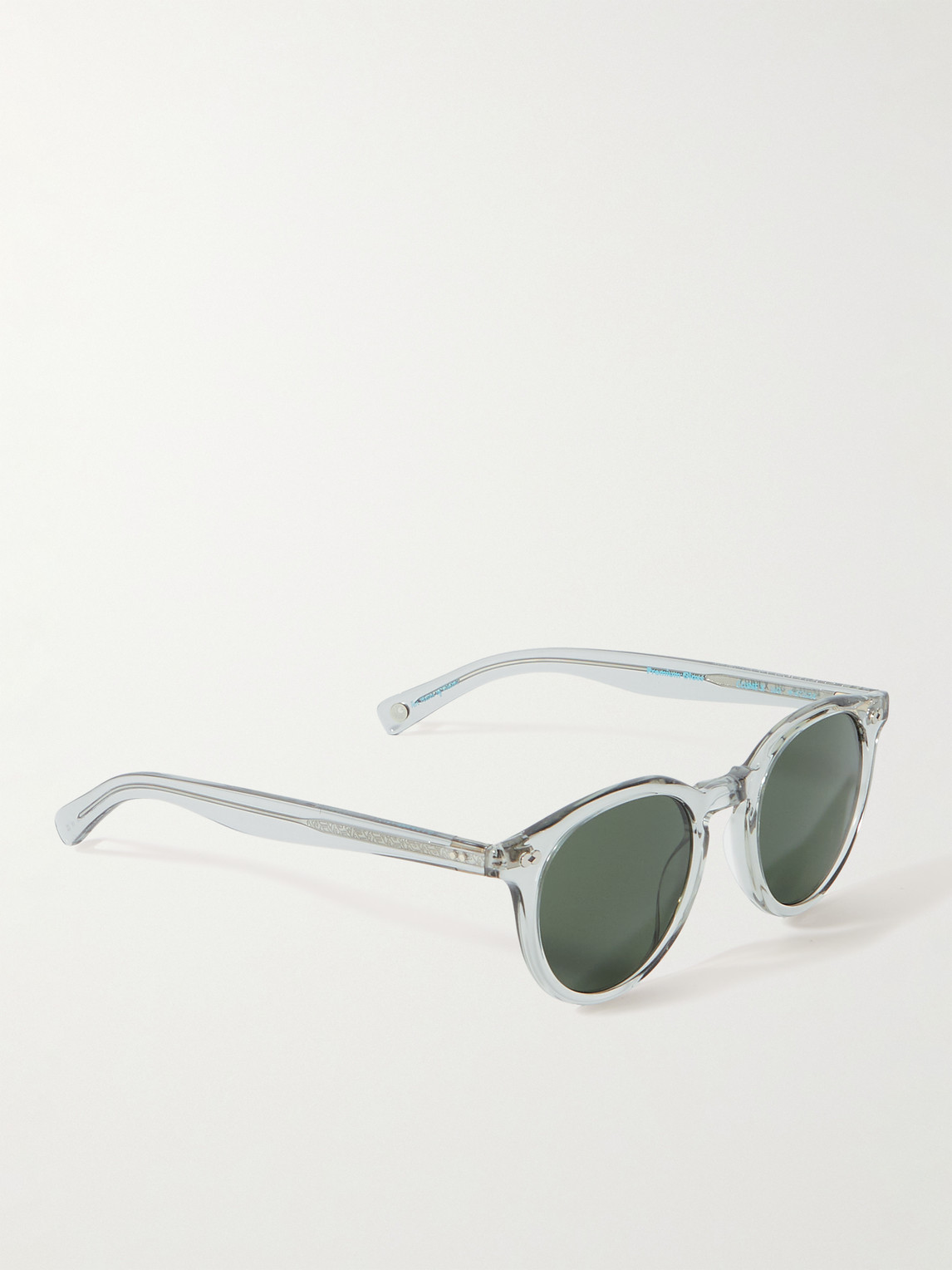 Shop Garrett Leight California Optical Clune X Round-frame Acetate Sunglasses In Gray