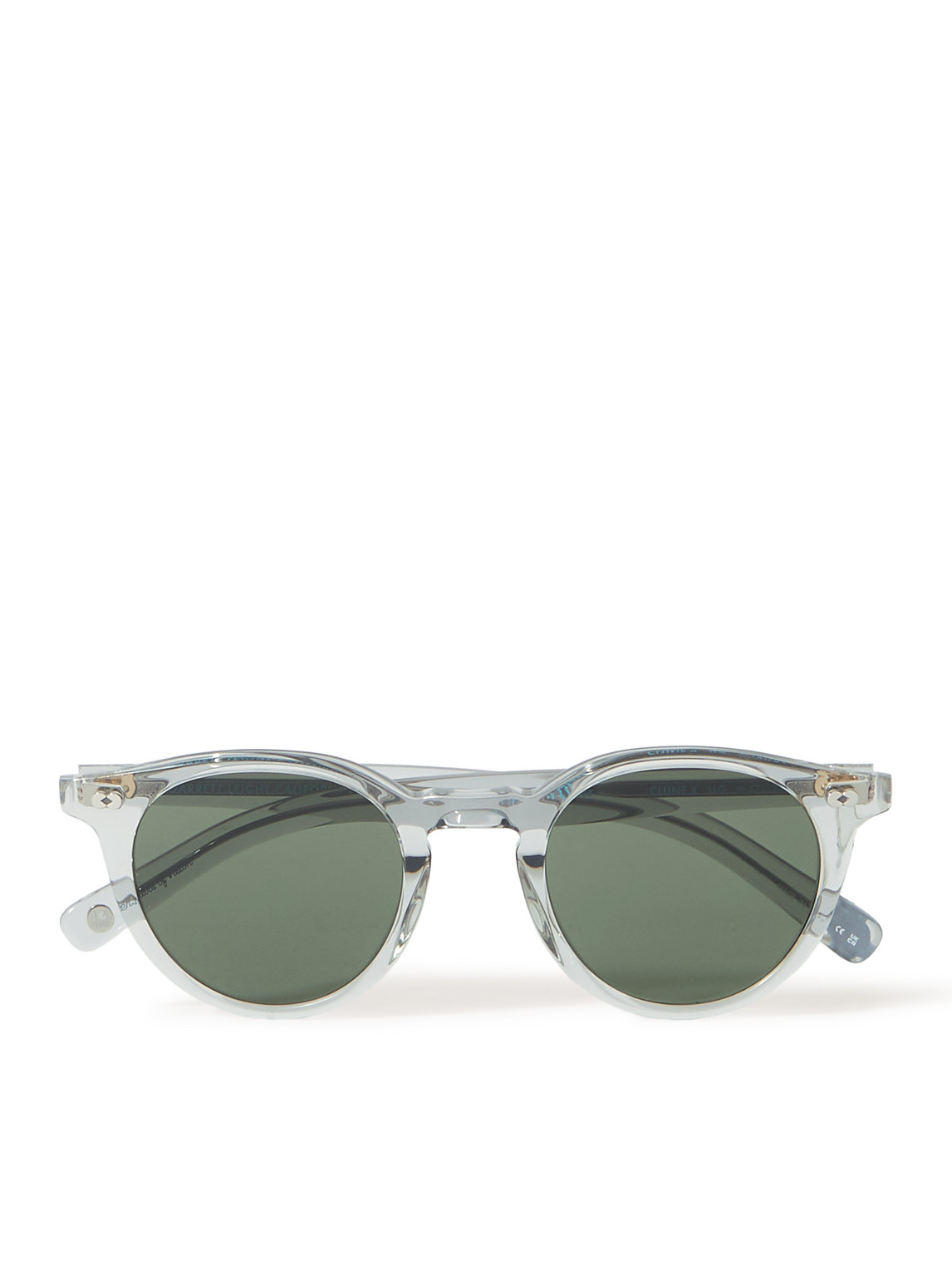 Garrett Leight California Optical Clune X Round-frame Acetate Sunglasses In Grey