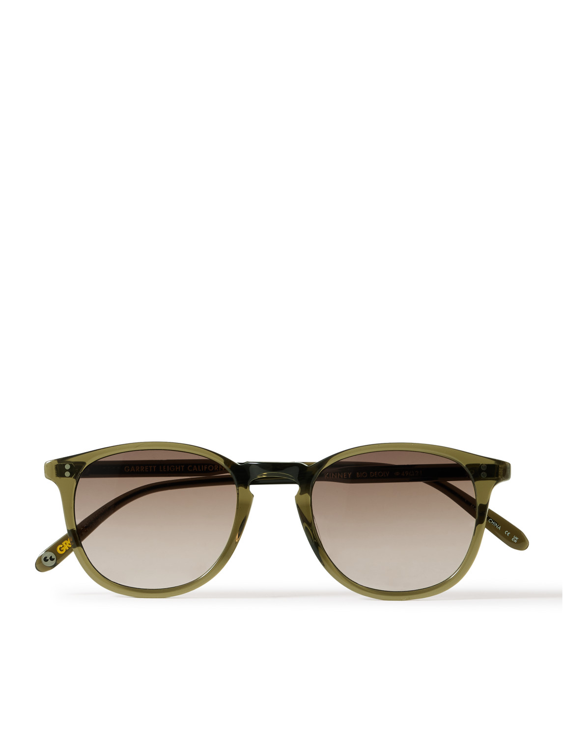 Garrett Leight California Optical Kinney Round-frame Acetate Sunglasses In Green