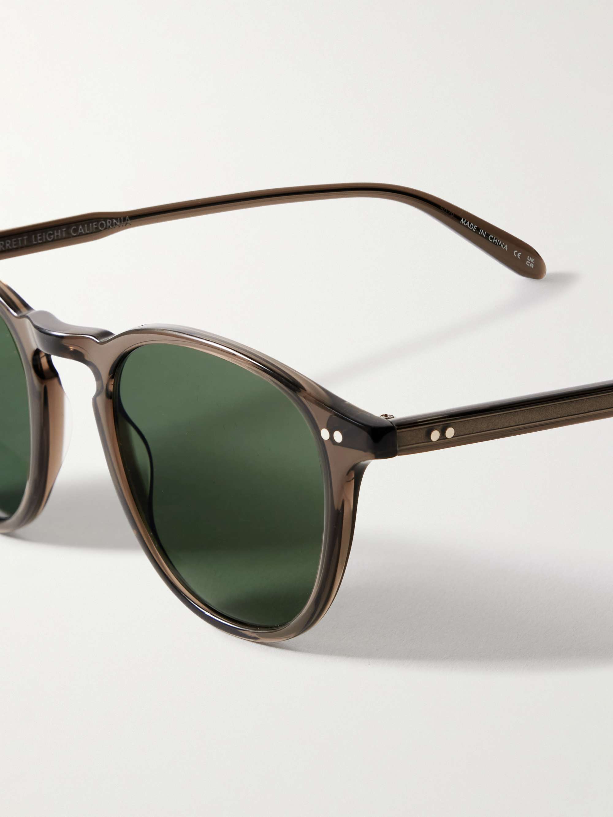 GARRETT LEIGHT CALIFORNIA OPTICAL Hampton Round-Frame Acetate Sunglasses