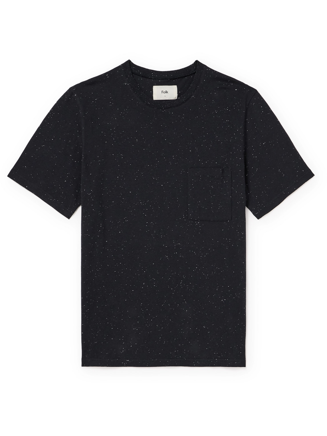 Folk Assembly Slub Organic Cotton-blend Jersey T-shirt In Black