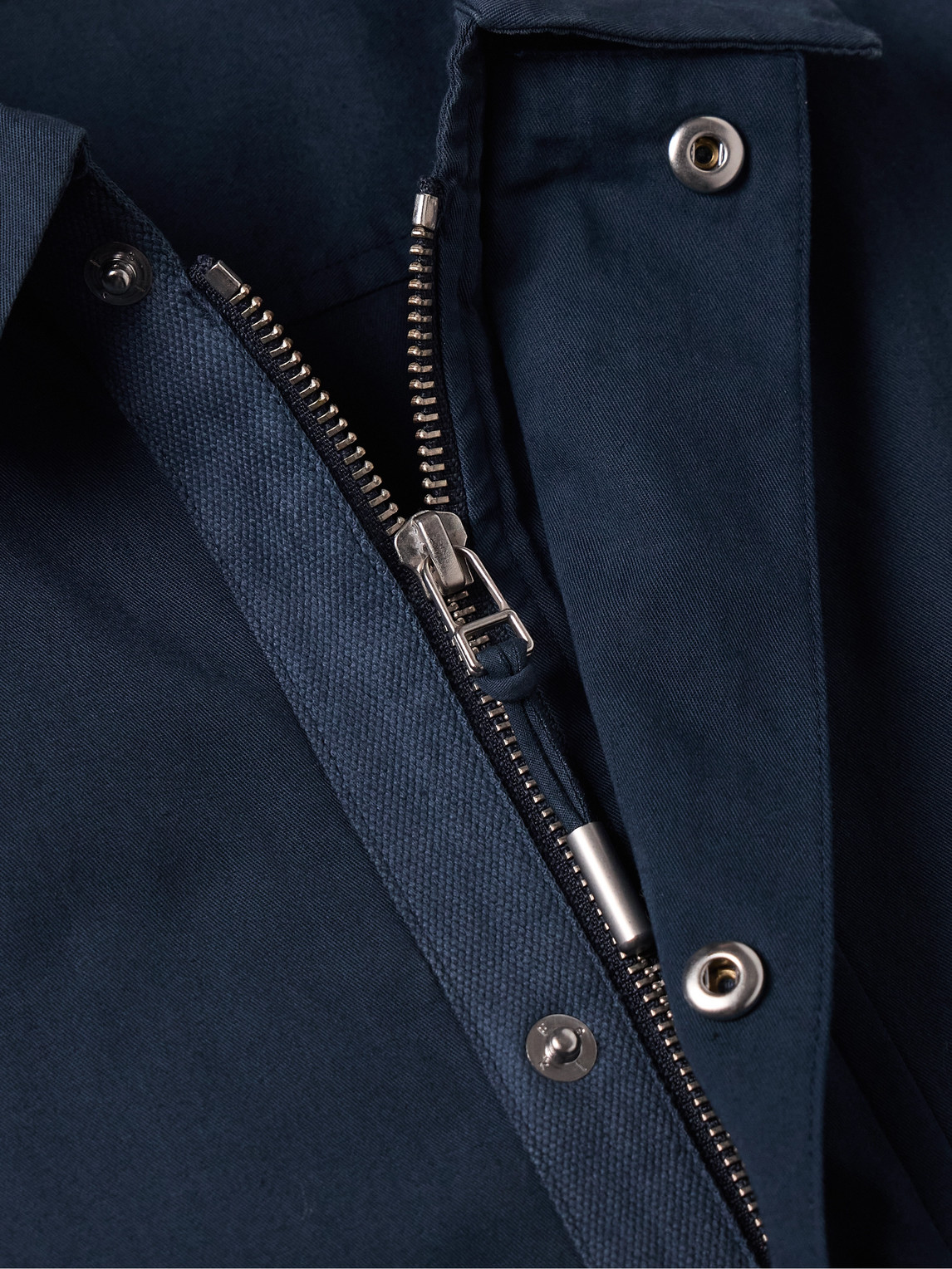 Shop Folk Signal Garment-dyed Cotton-twill Coach Jacket In Blue