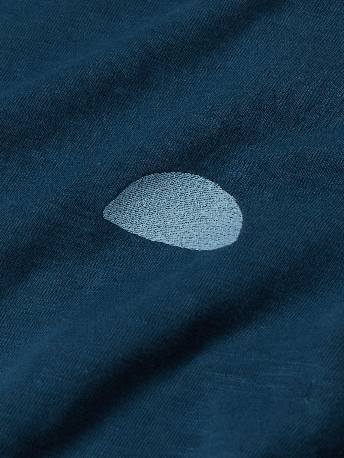 Shop Folk Embroidered Slub Cotton-jersey T-shirt In Blue