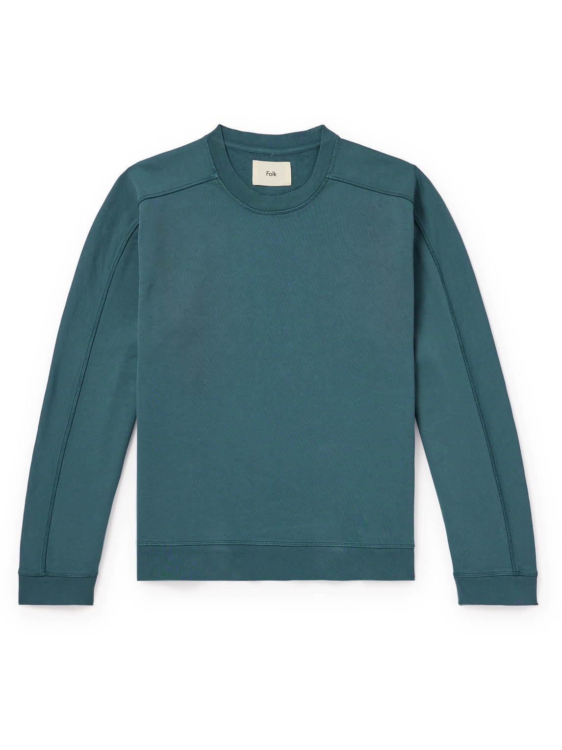 Folk Prism Embroidered Cotton-jersey Sweatshirt In Blue