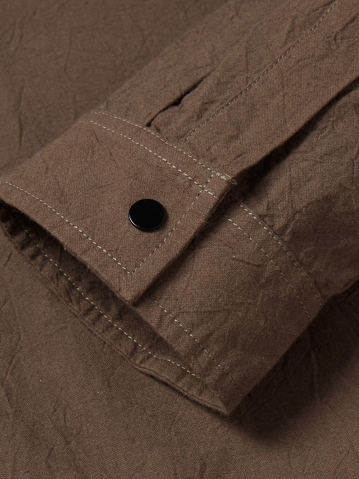 Shop Folk Assembly Crinkled-cotton Jacket In Brown