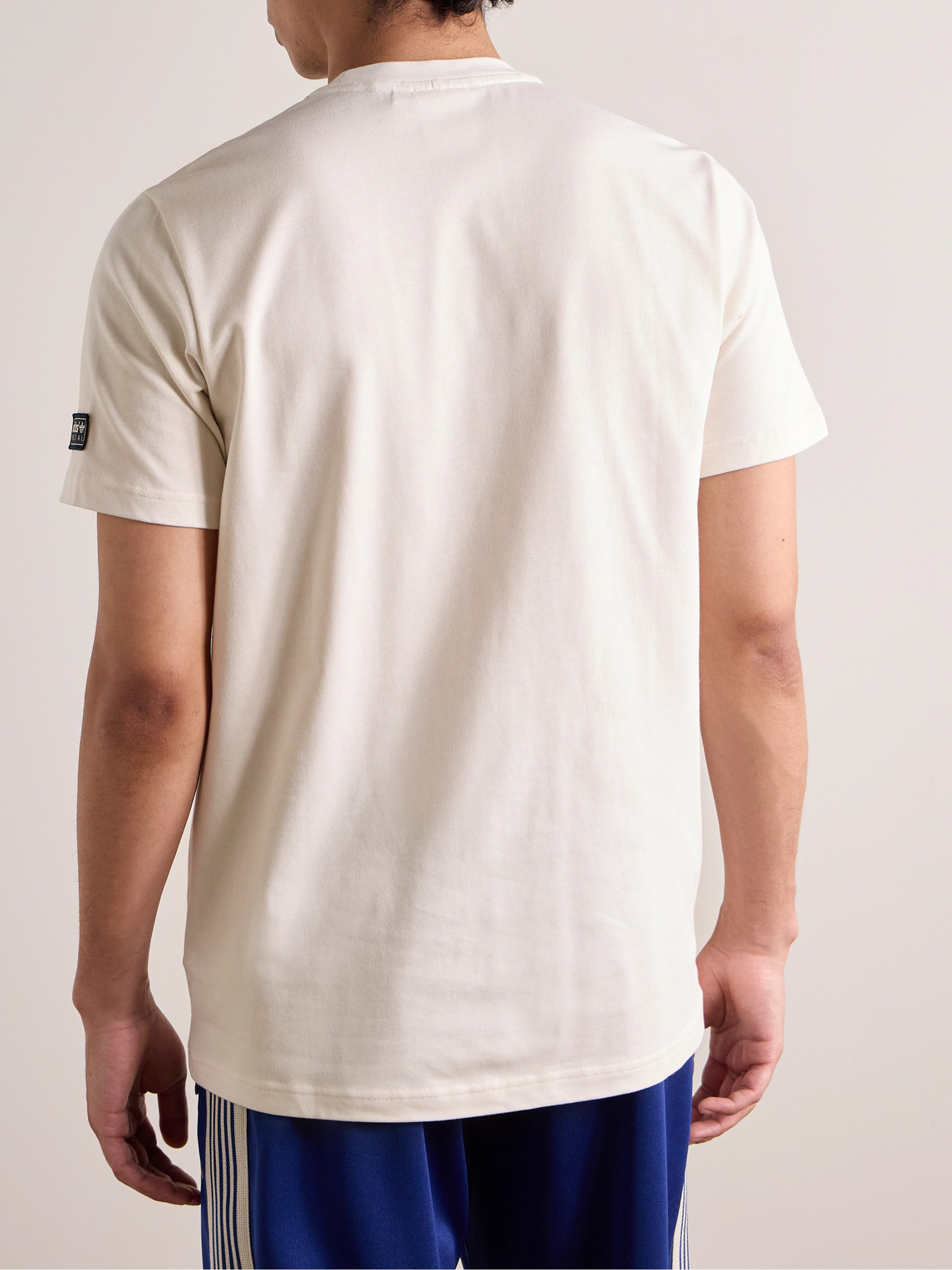 Shop Adidas Originals Mod Trefoil 10 Logo-print Cotton-jersey T-shirt In Neutrals