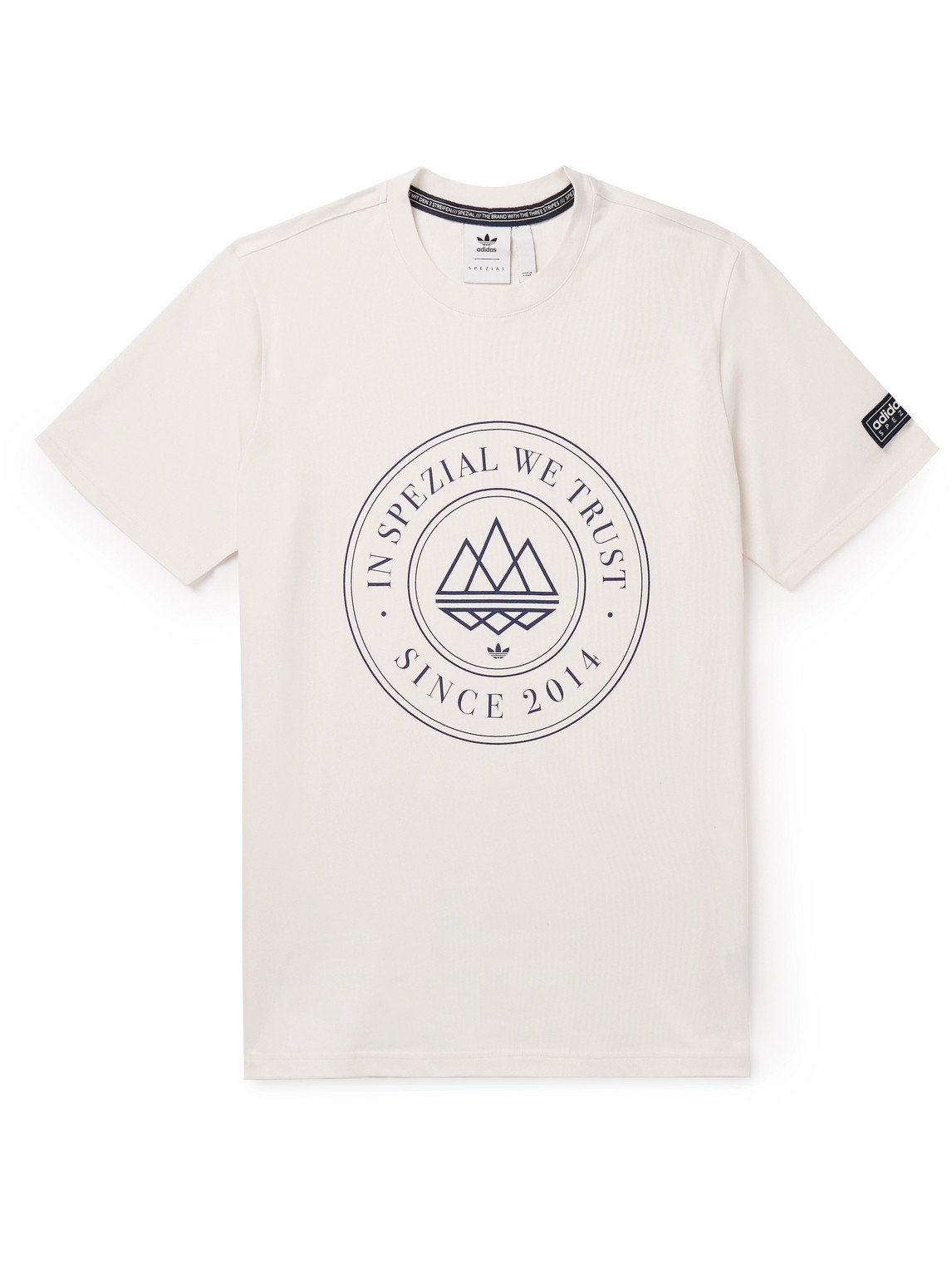Adidas Originals Mod Trefoil 10 Logo-print Cotton-jersey T-shirt In Neutrals