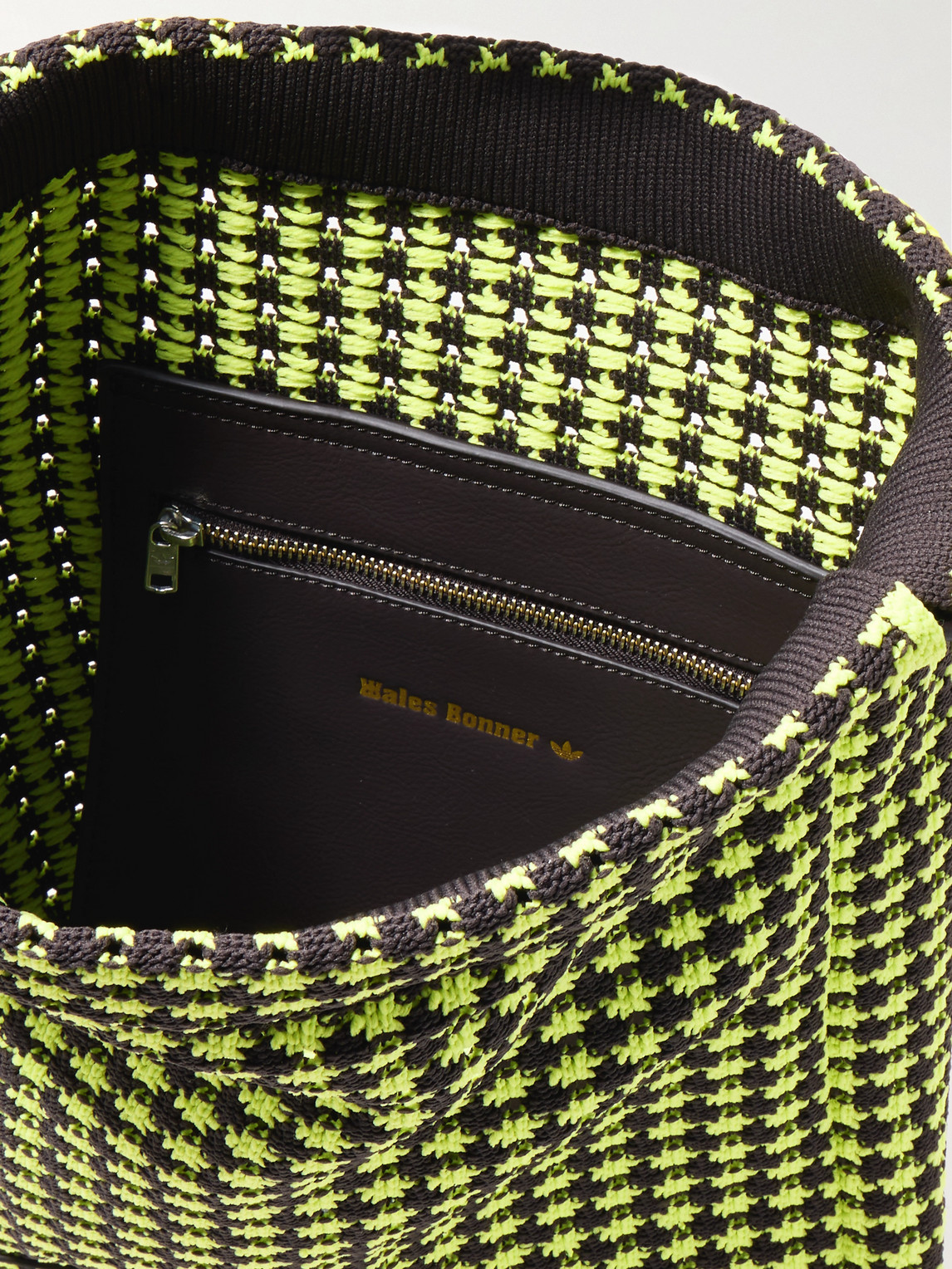 adidas Originals Wales Bonner Faux Leather-Trimmed Crocheted