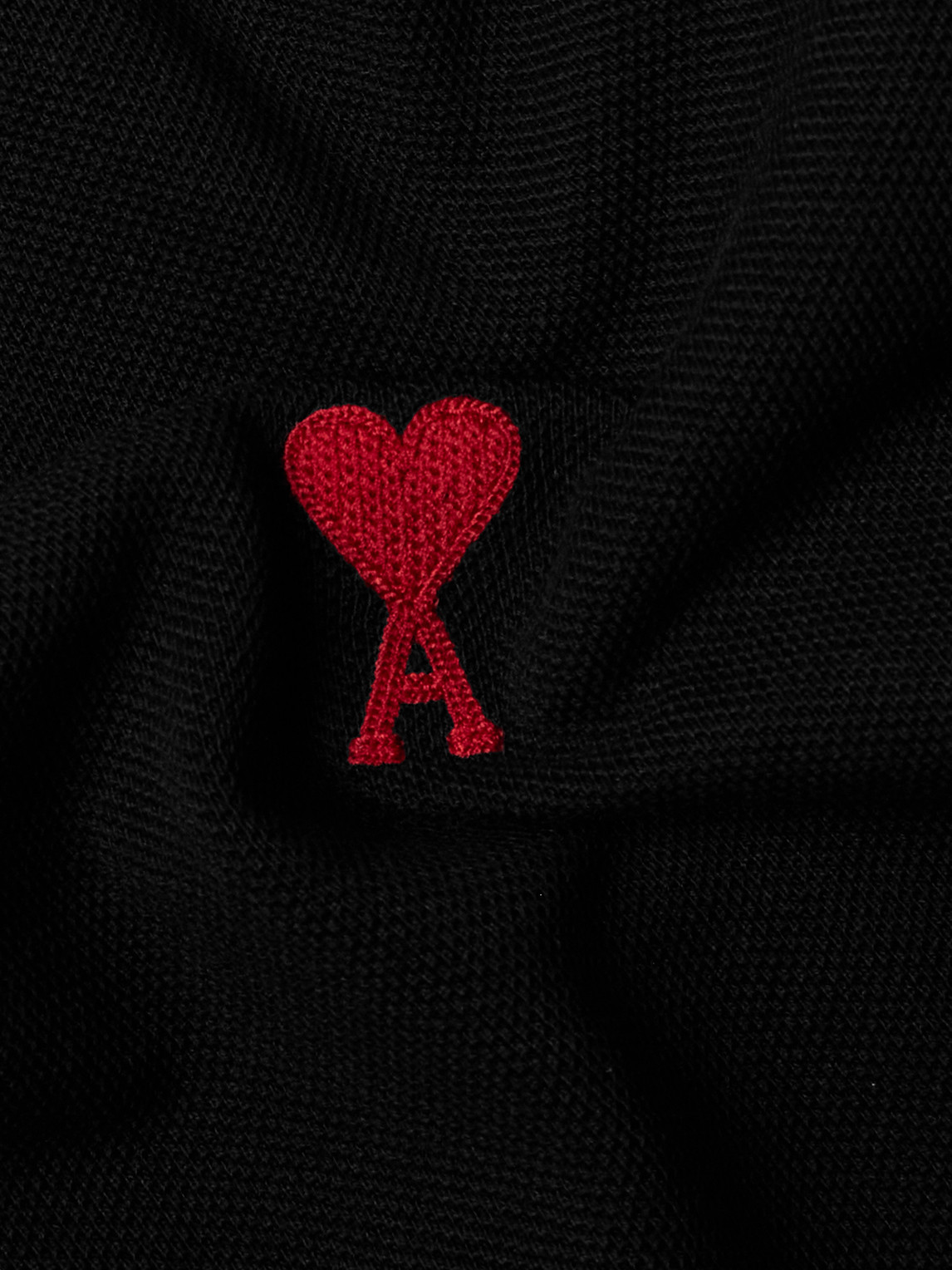 AMI PARIS Logo-Embroidered Cotton-Piqué Polo Shirt | Smart