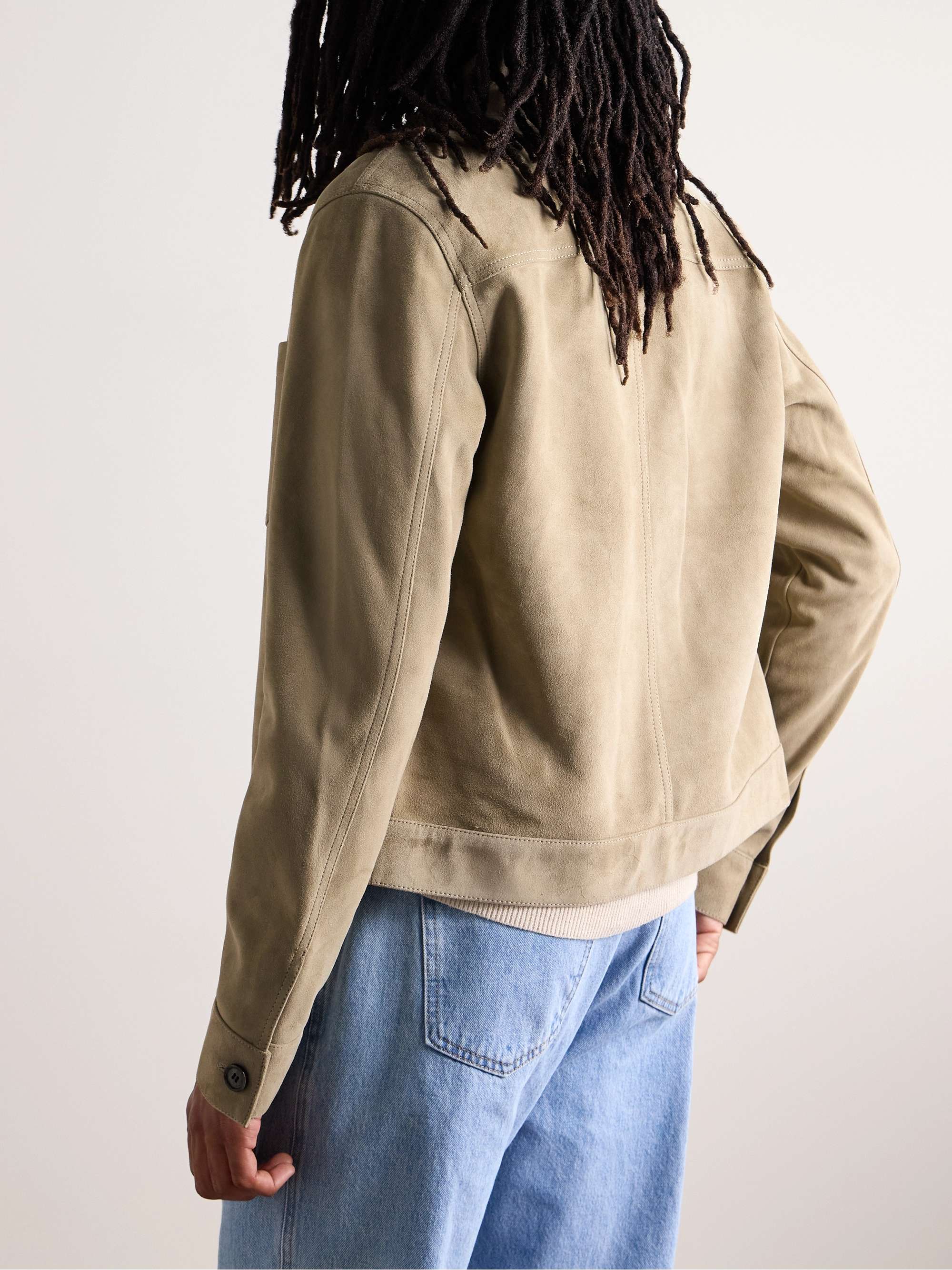 AMI PARIS Suede Overshirt