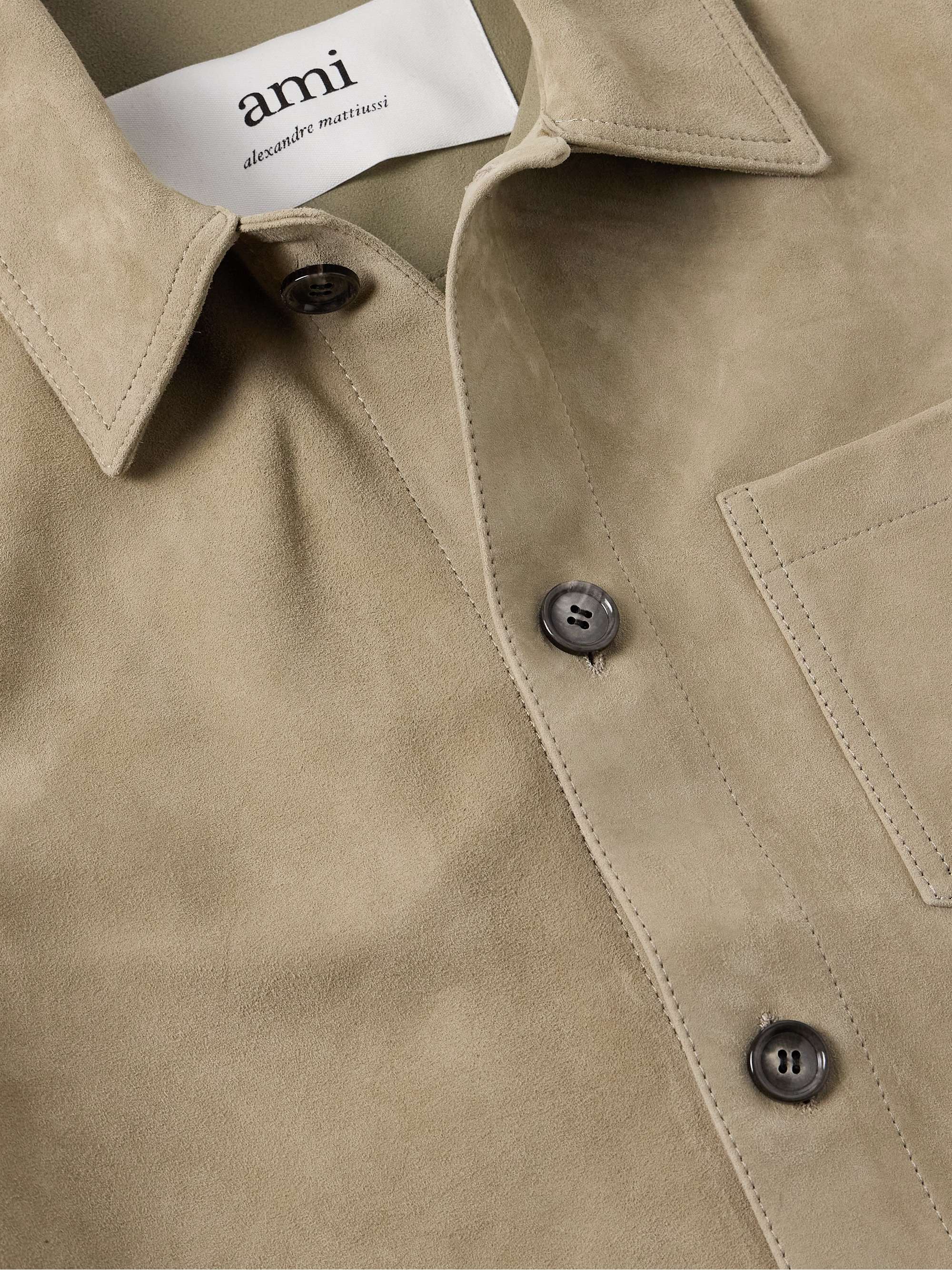 AMI PARIS Suede Overshirt