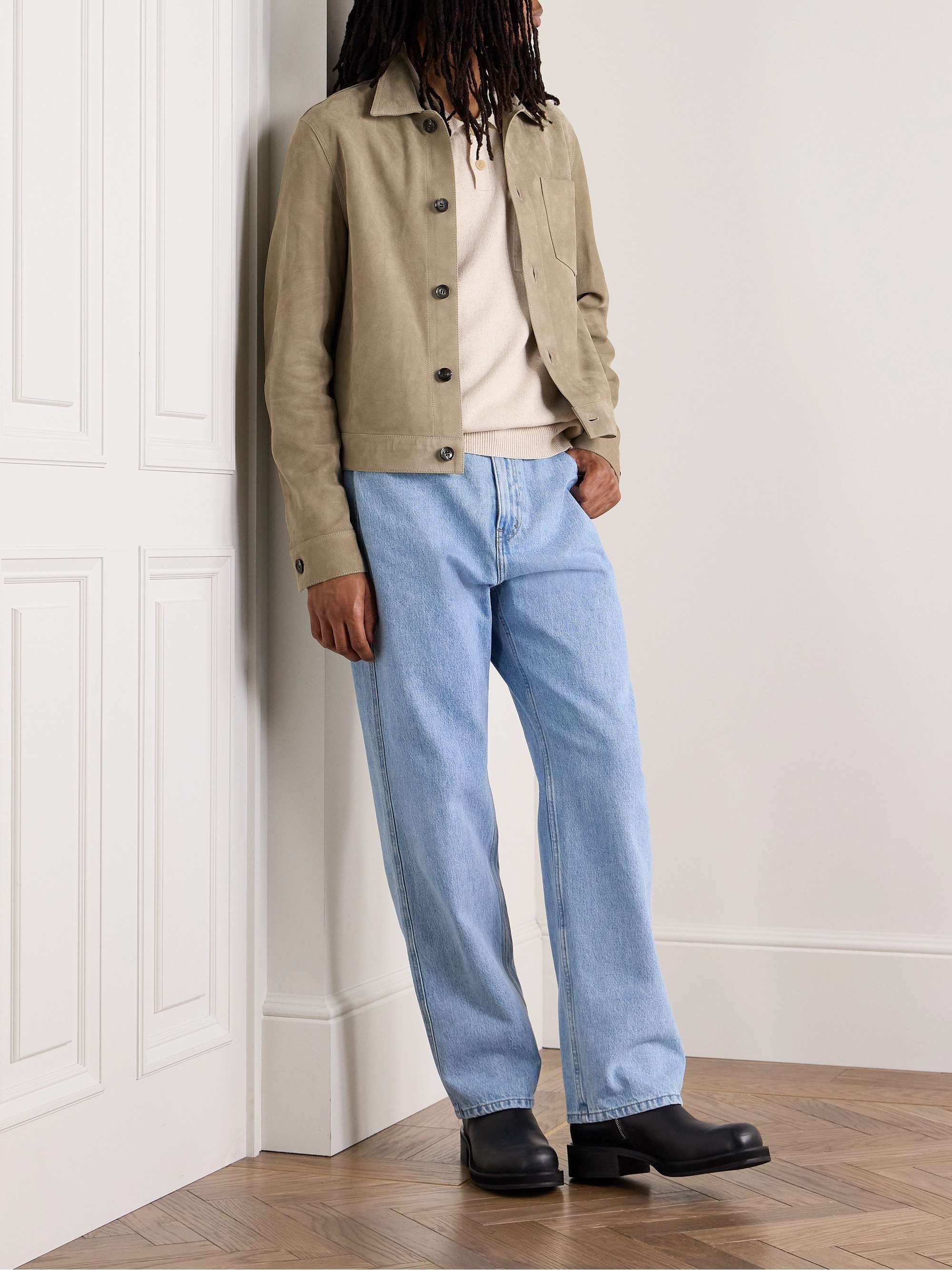 AMI PARIS Suede Overshirt