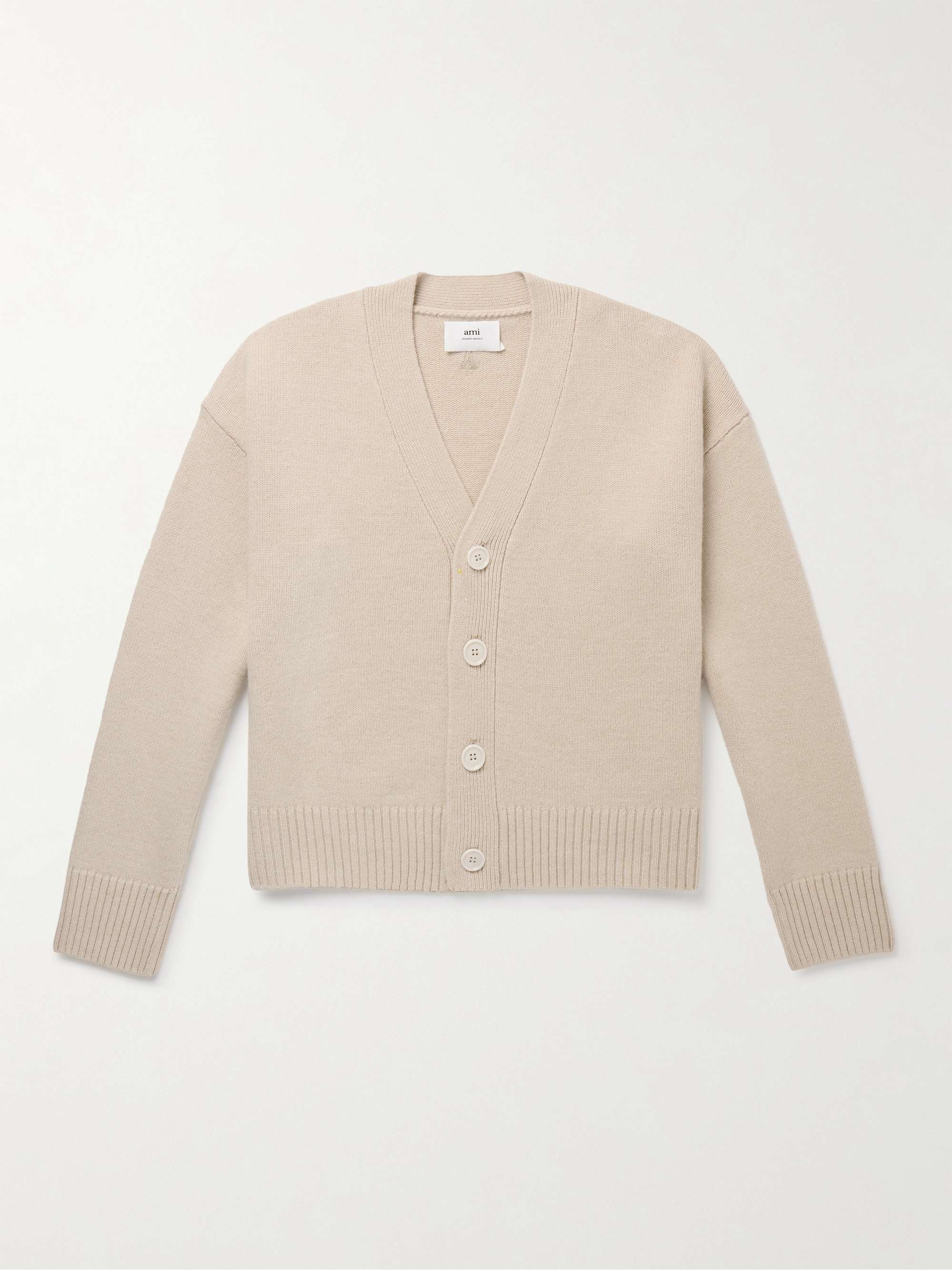 AMI PARIS Wool and Cashmere-Blend Cardigan for Men | MR PORTER