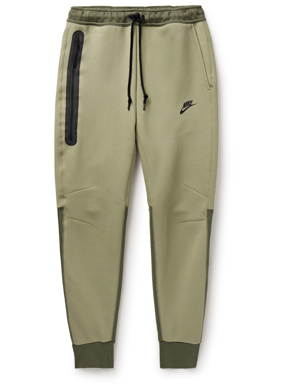 Nike Tapered Cotton-blend Tech Fleece Sweatpants In Green