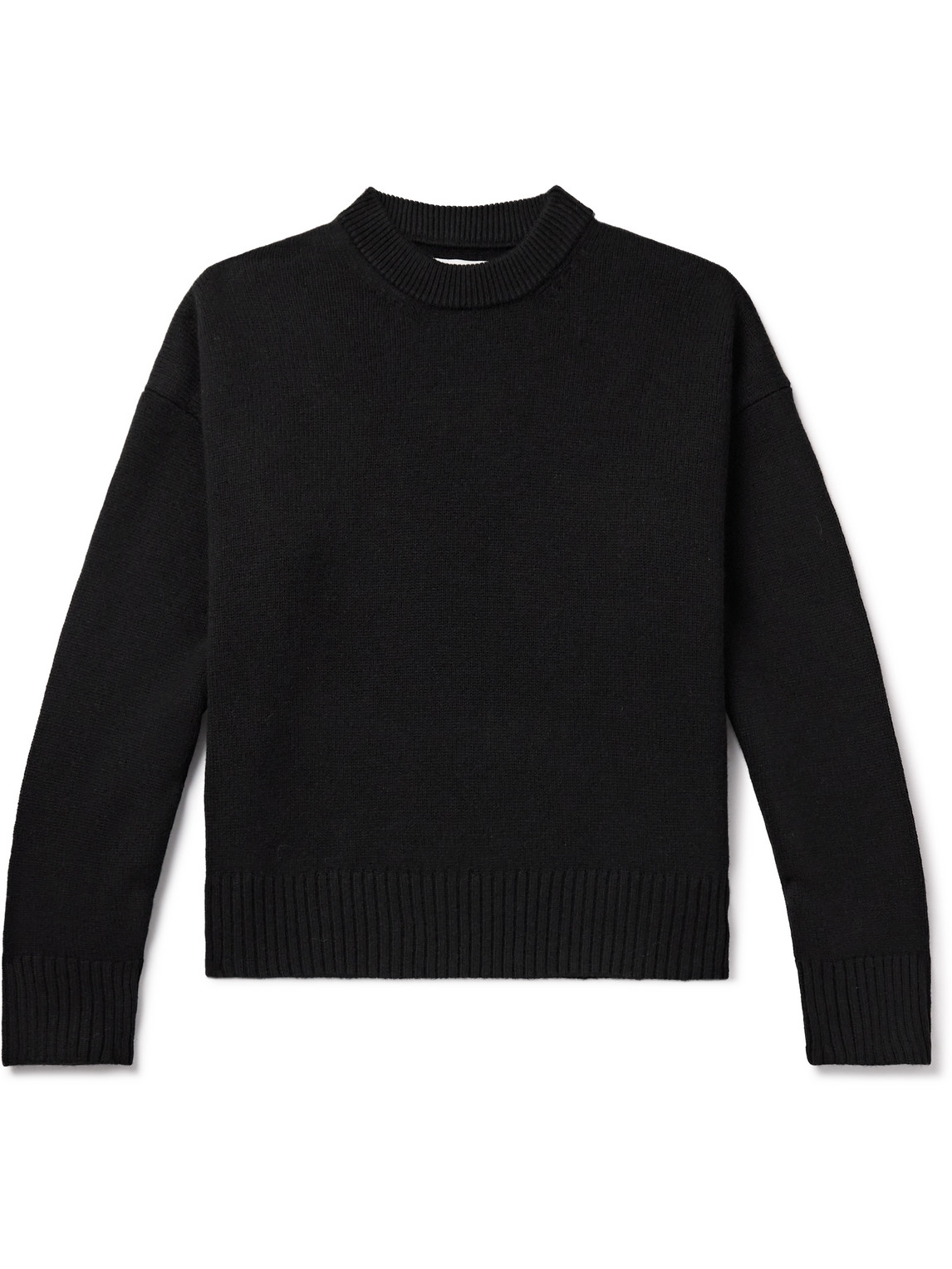 AMI ALEXANDRE MATTIUSSI MERINO WOOL AND CASHMERE-BLEND SWEATER