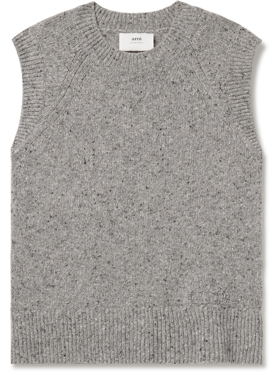 Ami Alexandre Mattiussi Gray Crewneck Vest In Gray