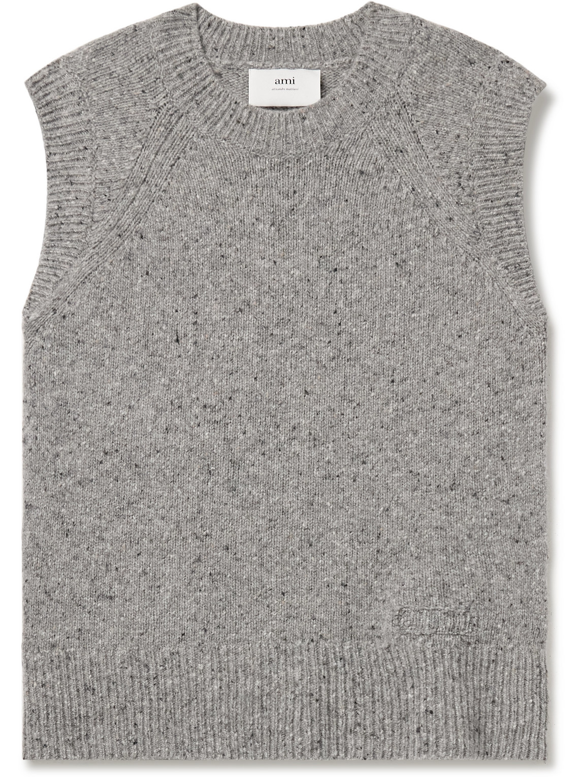 AMI ALEXANDRE MATTIUSSI VIRGIN WOOL-BLEND SWEATER VEST