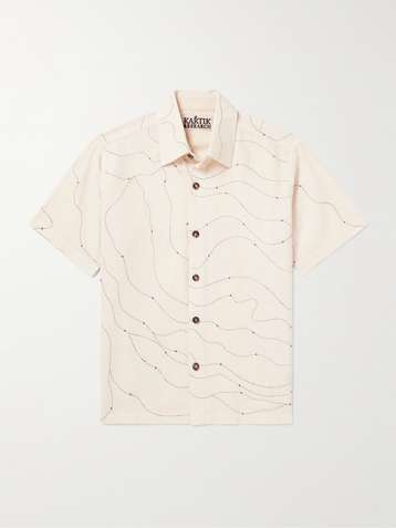 Kartik Research Off-White amp; Yellow Floral Shirt