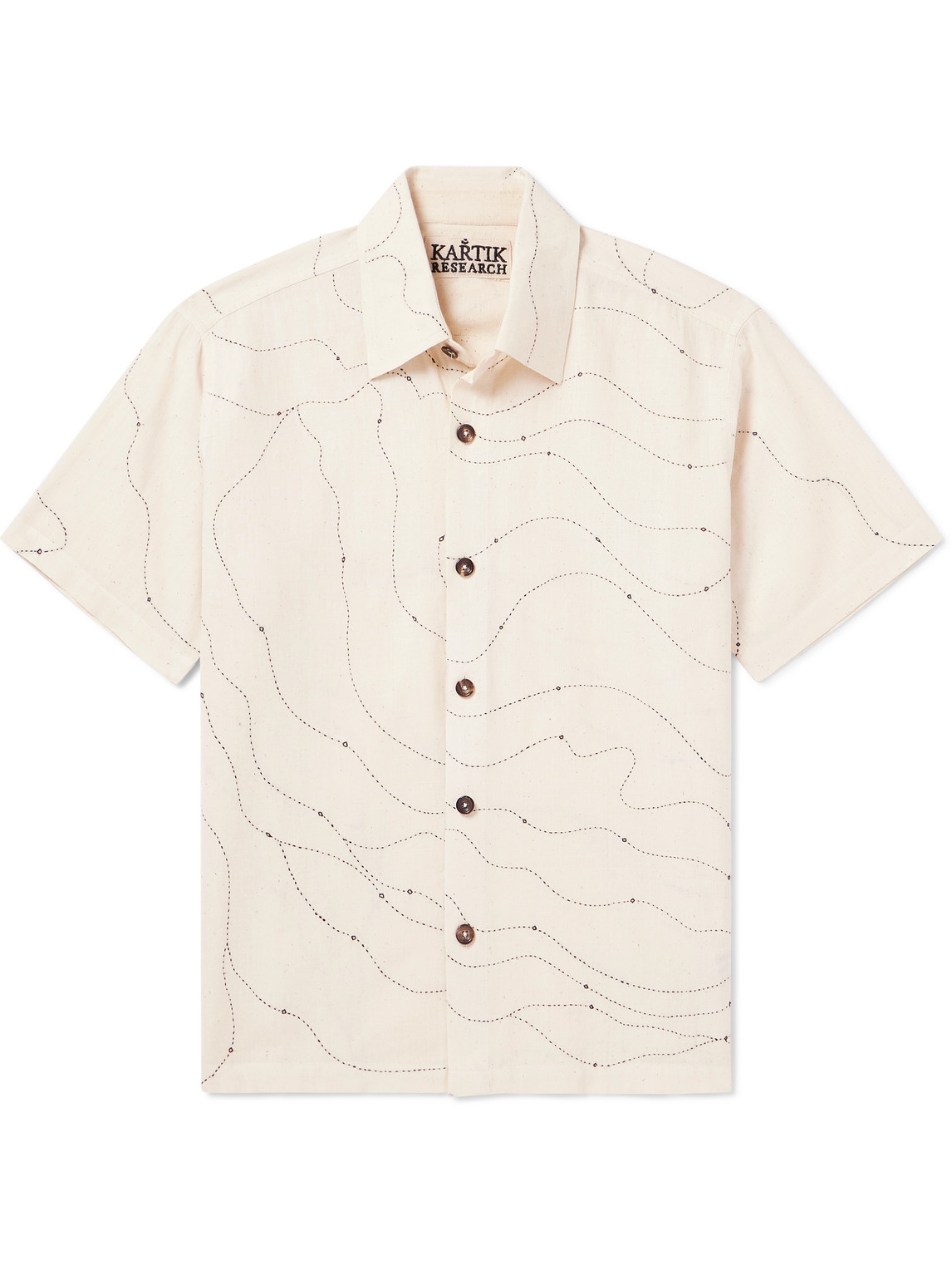Kartik Research Embroidered Cotton Shirt In White