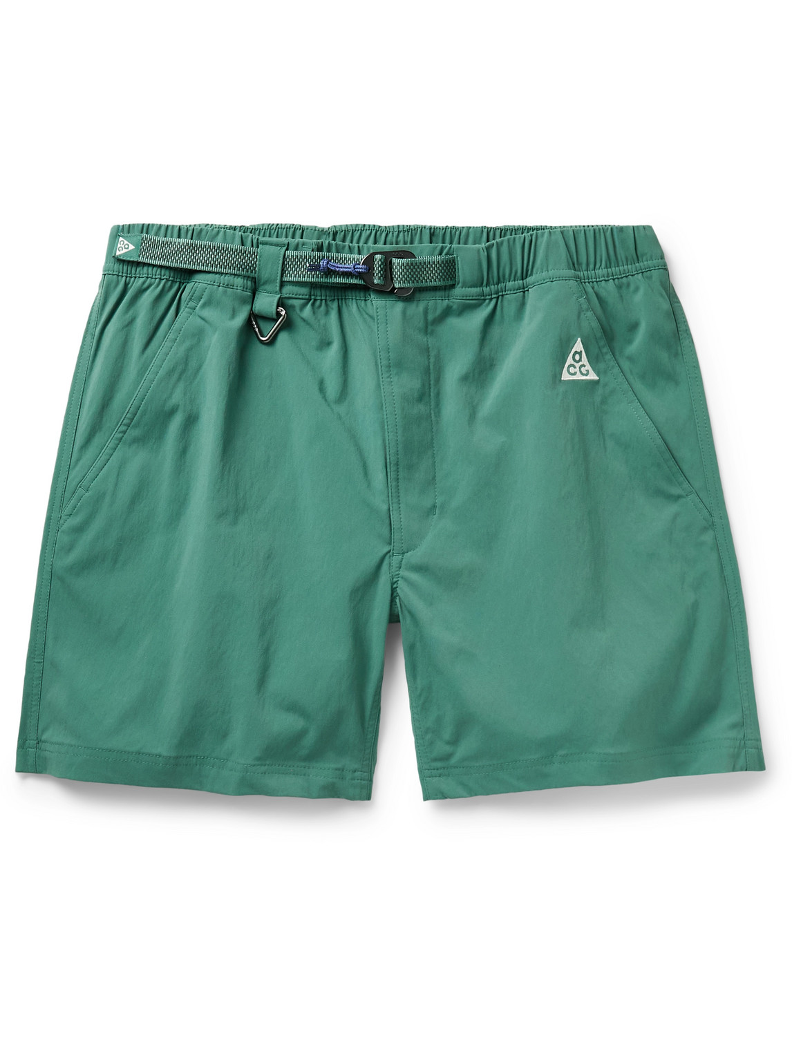 Nike Acg Water Repellent Stretch Nylon Hiking Shorts In Green