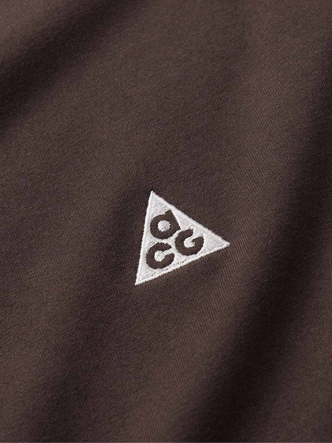 Shop Nike Acg Logo-embroidered Jersey T-shirt In Brown