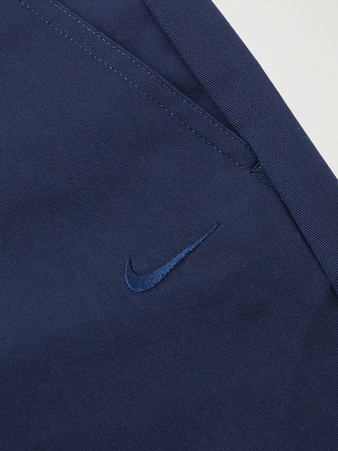 Shop Nike El Chino Straight-leg Cotton-blend Chinos In Blue