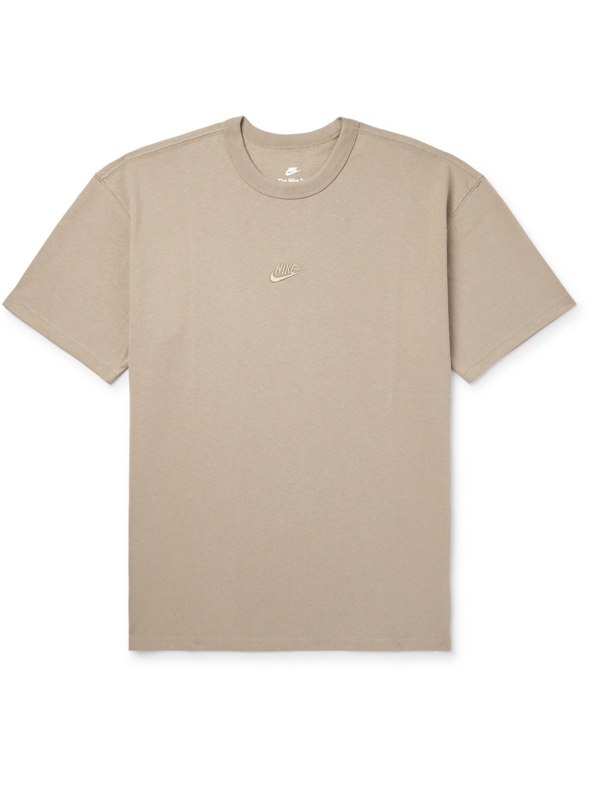 NIKE SPORTSWEAR PREMIUM ESSENTIALS LOGO-EMBROIDERED COTTON-JERSEY T-SHIRT