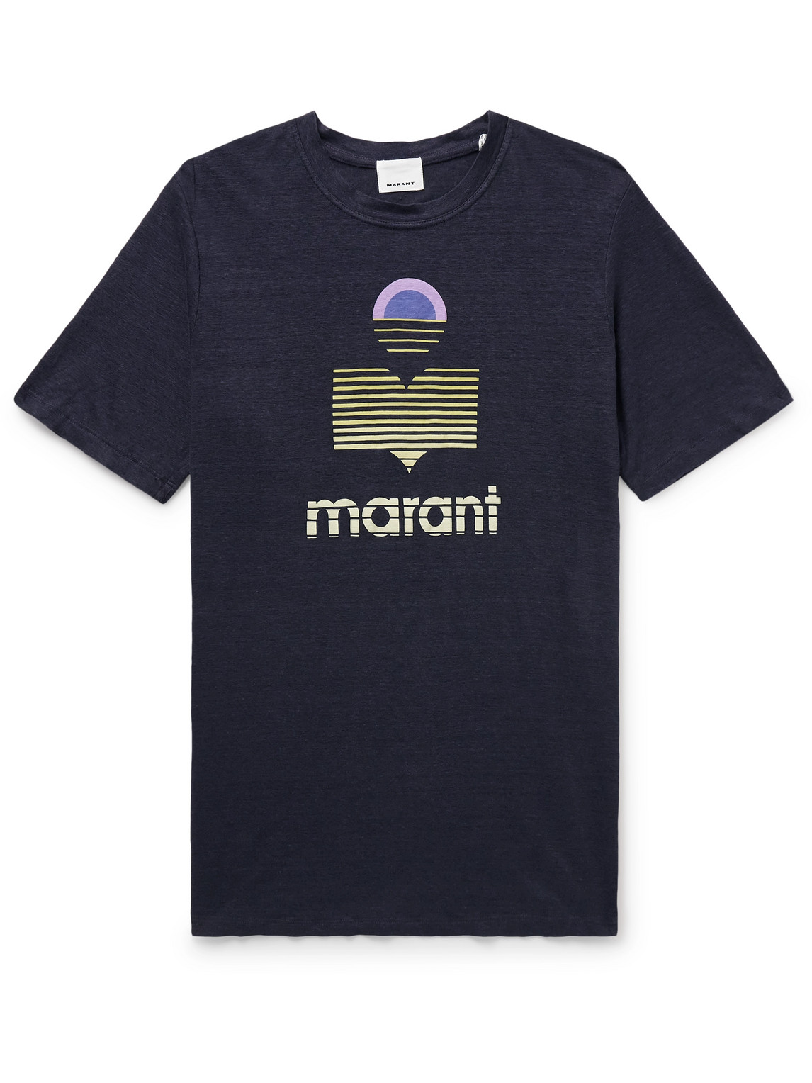 Marant Karman Logo-print Linen-jersey T-shirt In Black