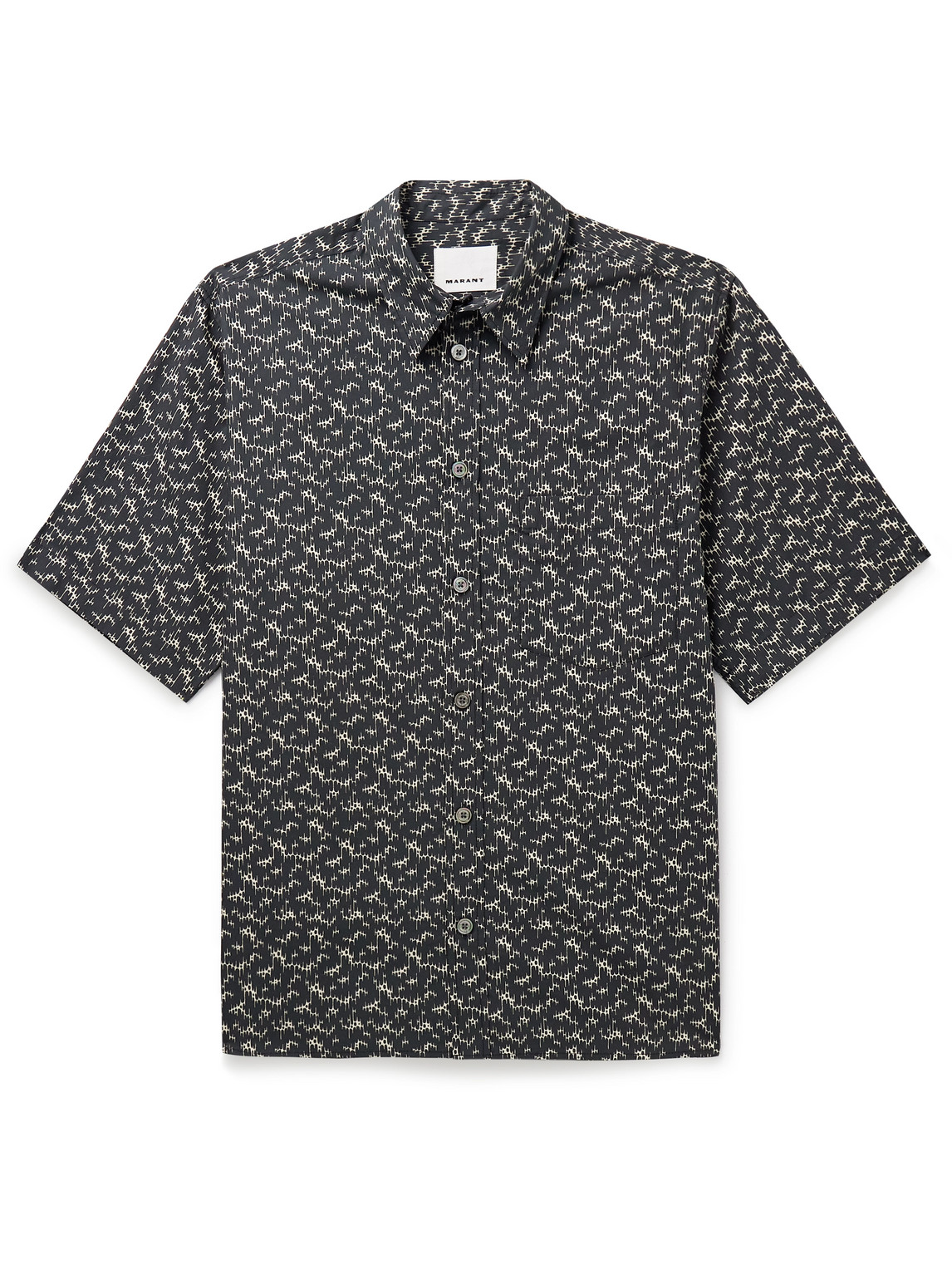 Isabel Marant Labilio Graphic-print Cotton Shirt In Black