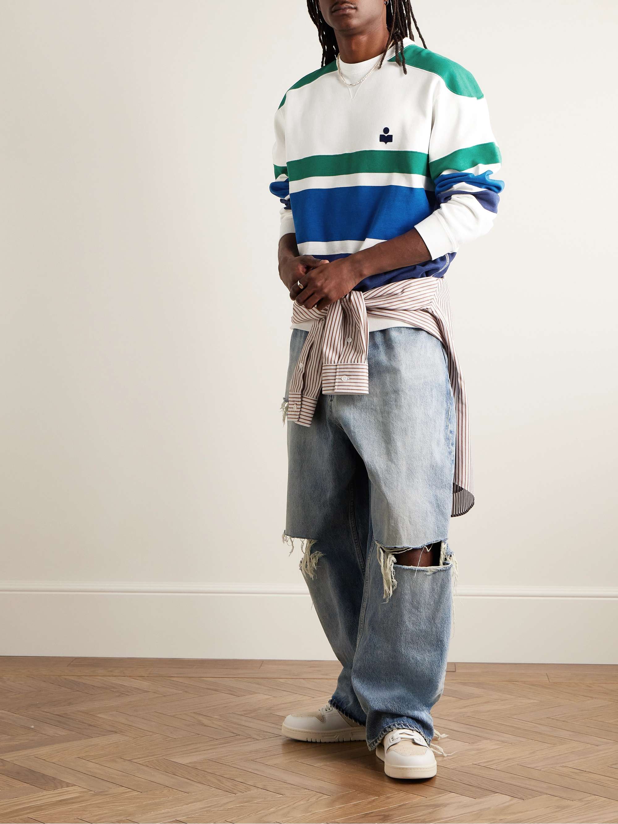 Mikoy sweatshirt Man ecru | ISABEL MARANT Official online store
