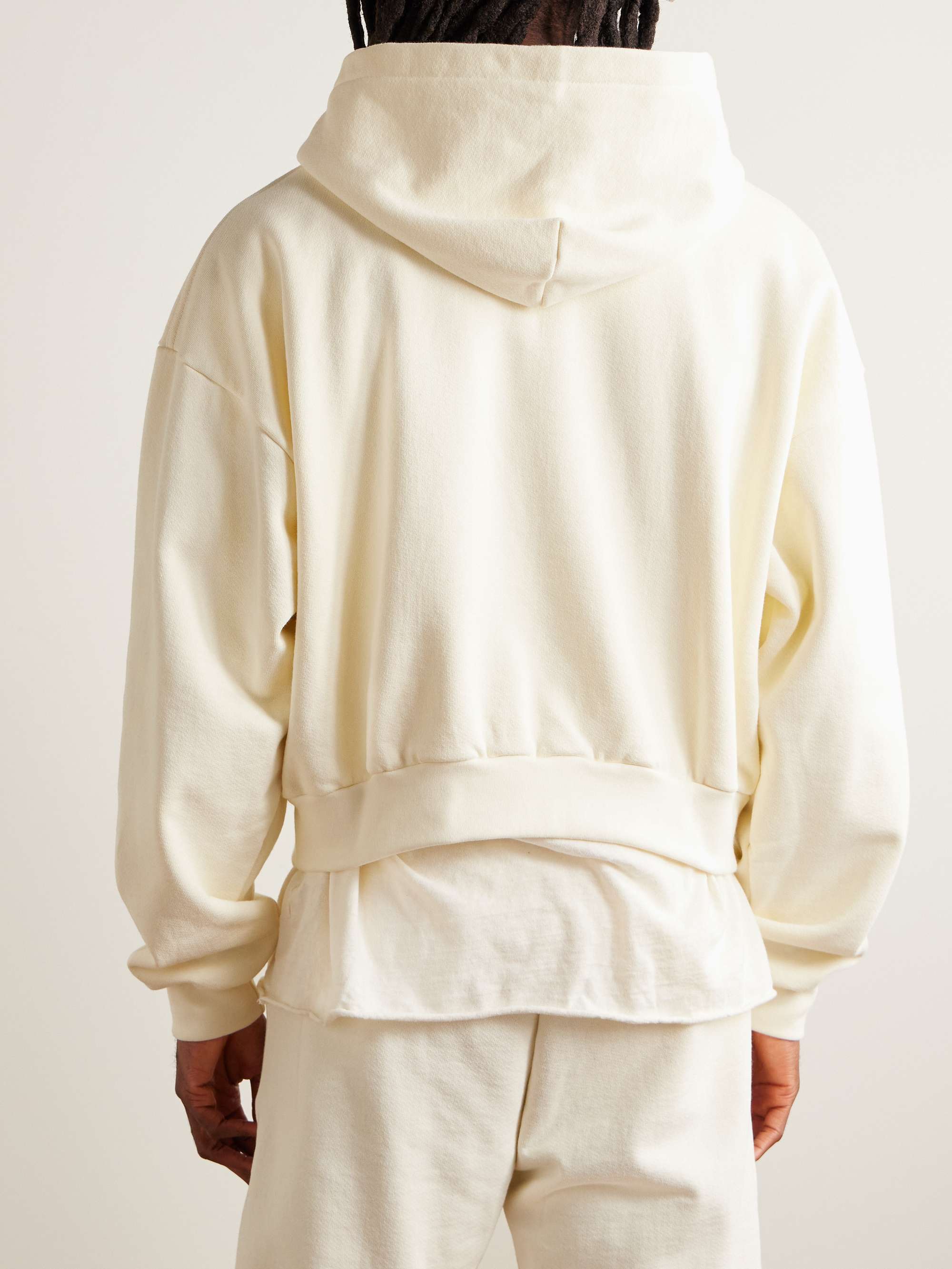 JOHN ELLIOTT Studio Fleece Tilted Cropped Cotton-Jersey Hoodie for Men ...