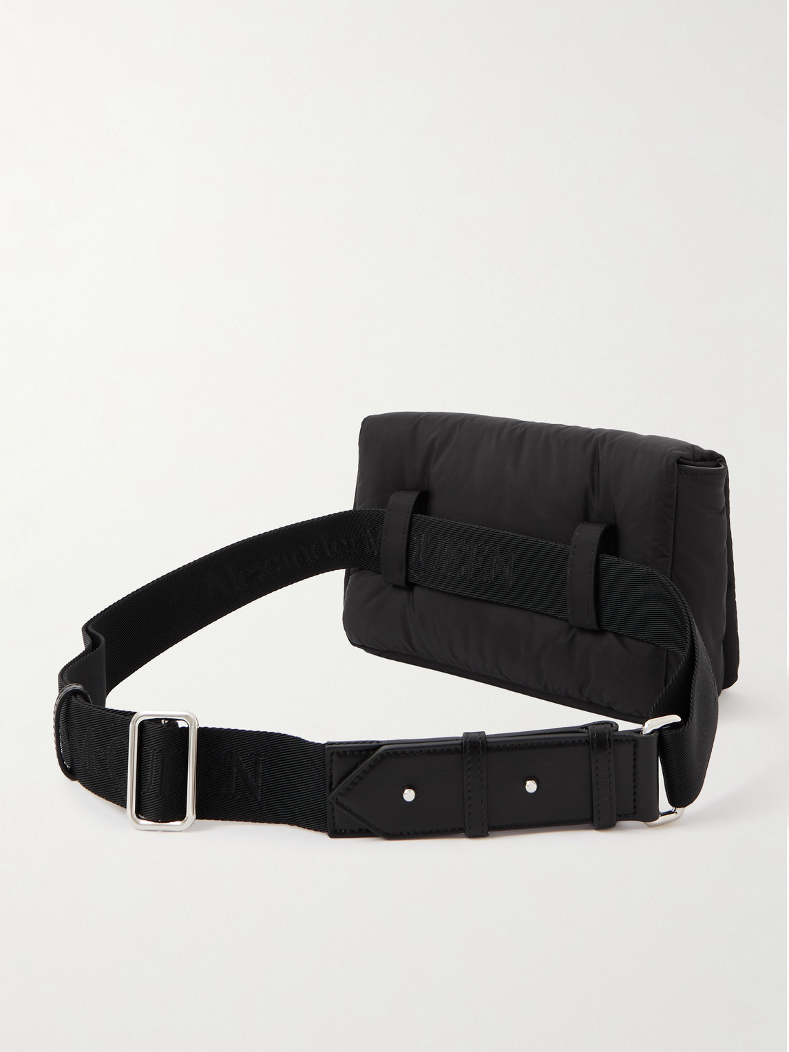  Mcqueen - The Knuckle Embellished Leather-trimmed Shell Messenger Bag - Men - Black 