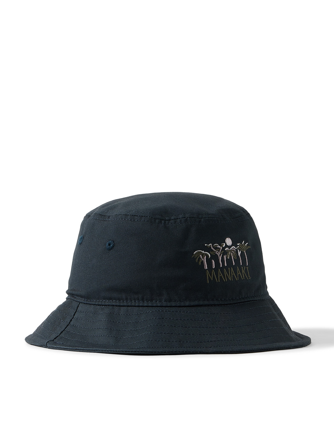 Logo-Embroidered Cotton-Twill Bucket Hat